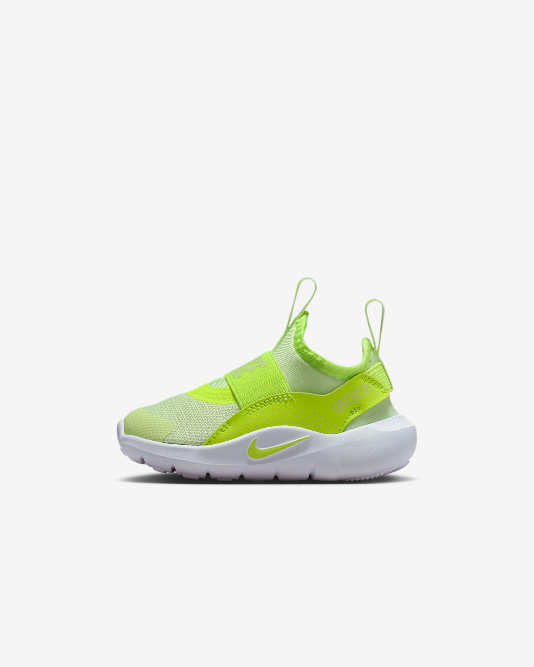 Nike Flex Runner 4 婴童一脚蹬运动鞋 - 微黄绿/白色/荧光黄