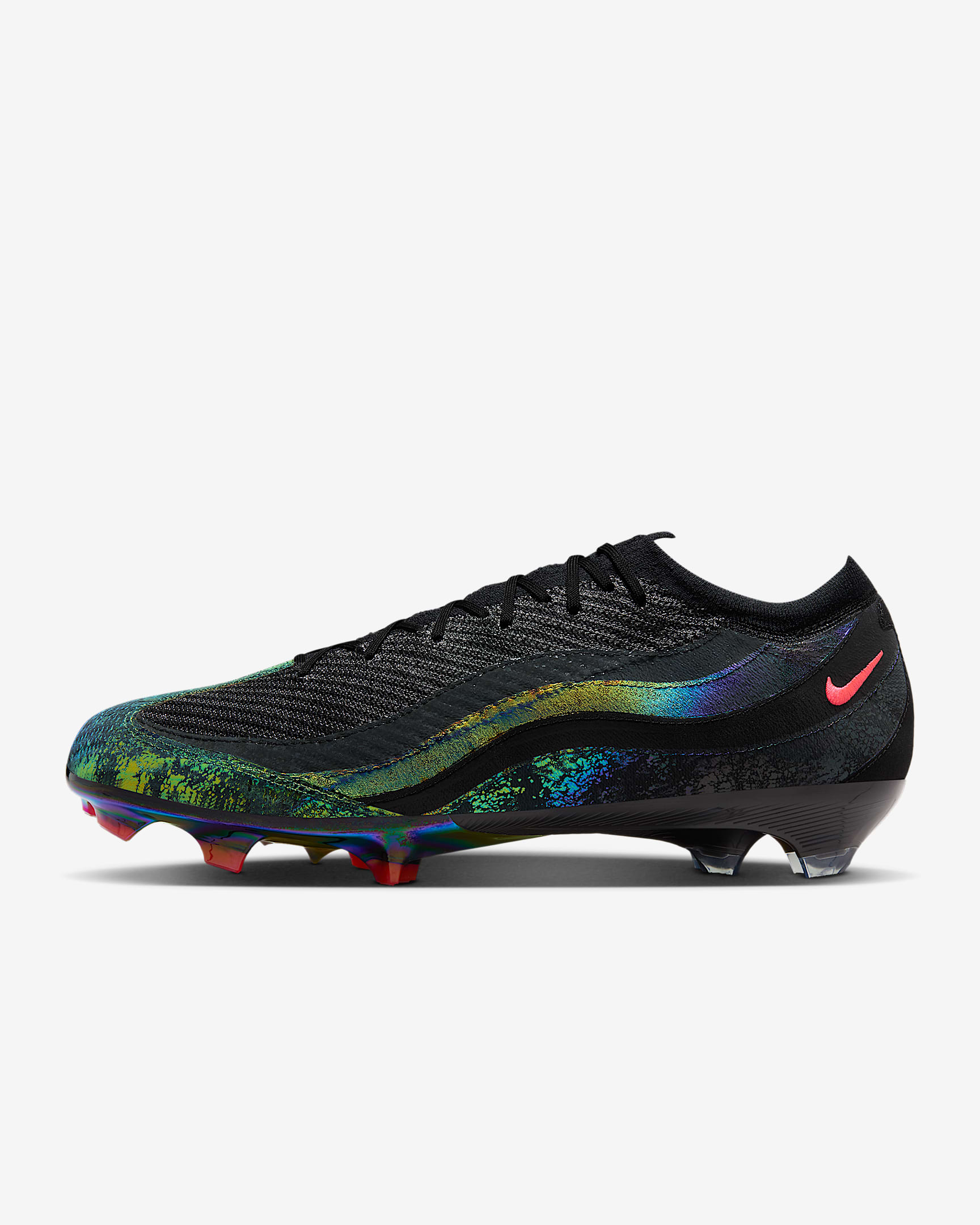 Nike Mercurial Vapor 16 Elite x Air Max 95 SE 耐克刺客系列男/女天然硬质草地低帮足球鞋 - 黑/太阳红