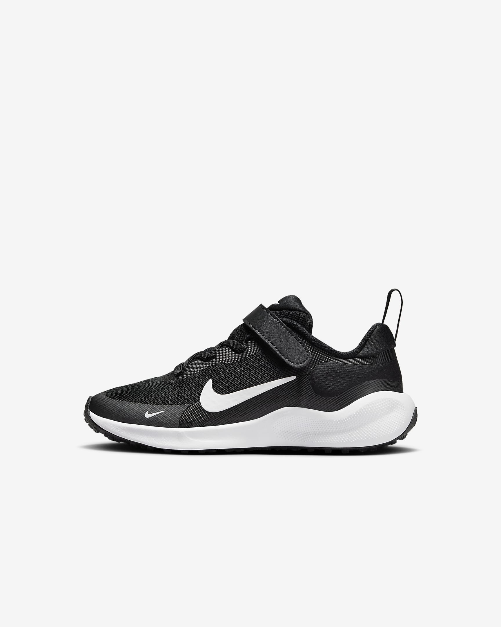 Nike Revolution 7 幼童易穿脱运动鞋 - 黑/白色/白色