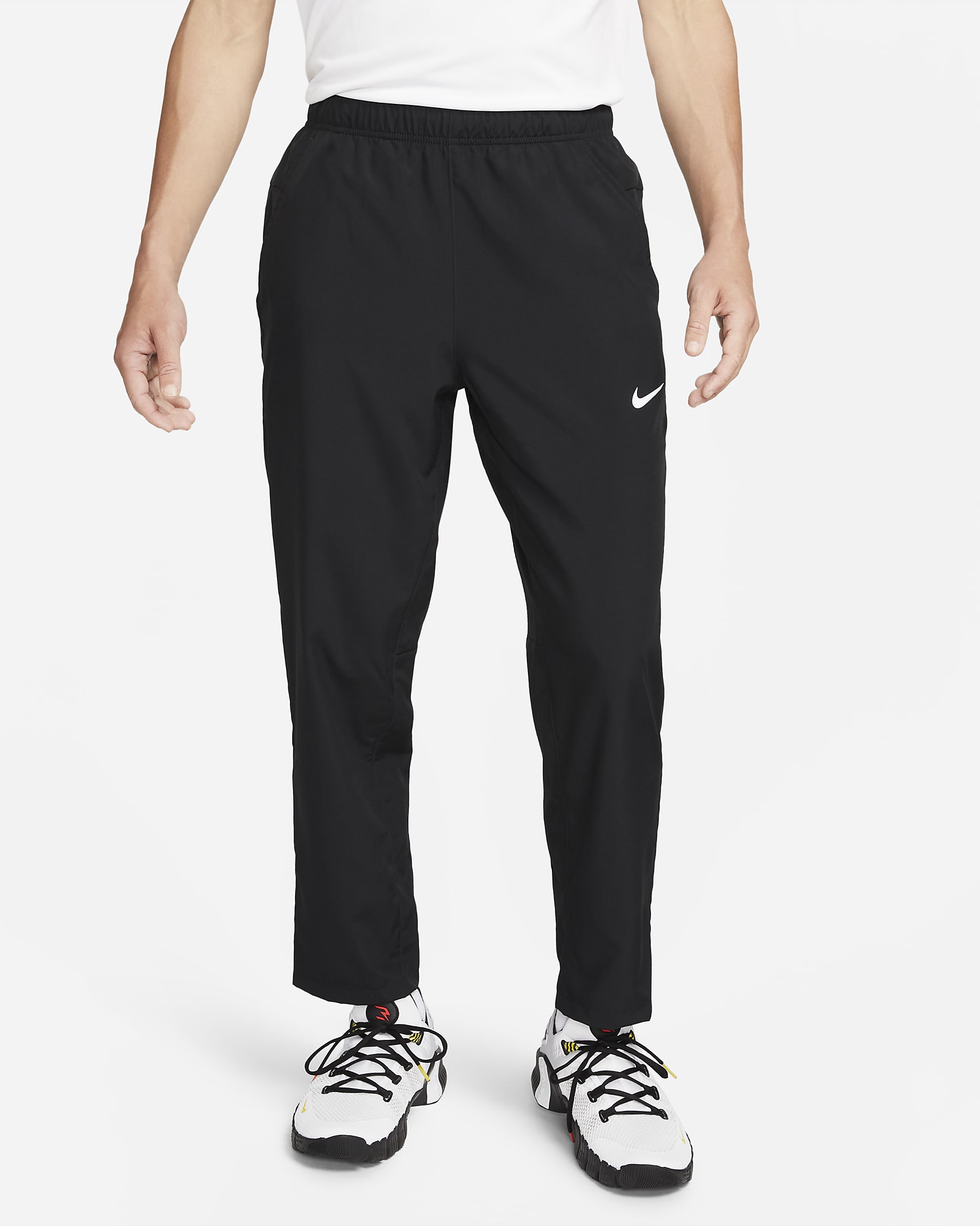 Nike Form Dri-FIT 男子百搭直筒版型透气速干长裤 - 黑/黑