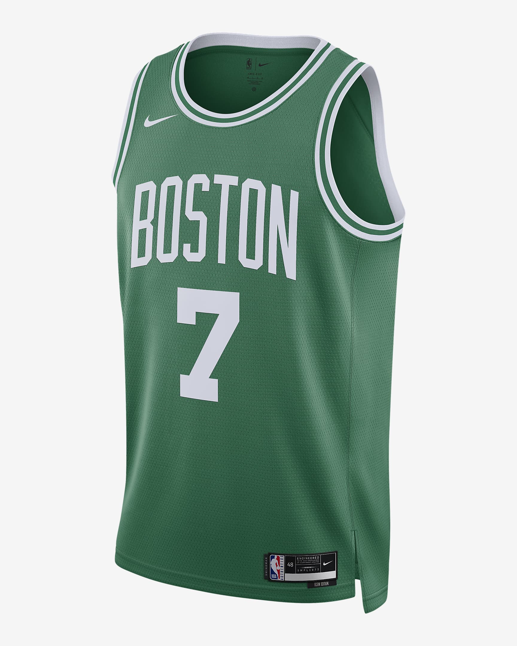 波士顿凯尔特人队 Icon Edition Nike Dri-FIT NBA Swingman Jersey 男子透气速干球衣 - 苜蓿绿
