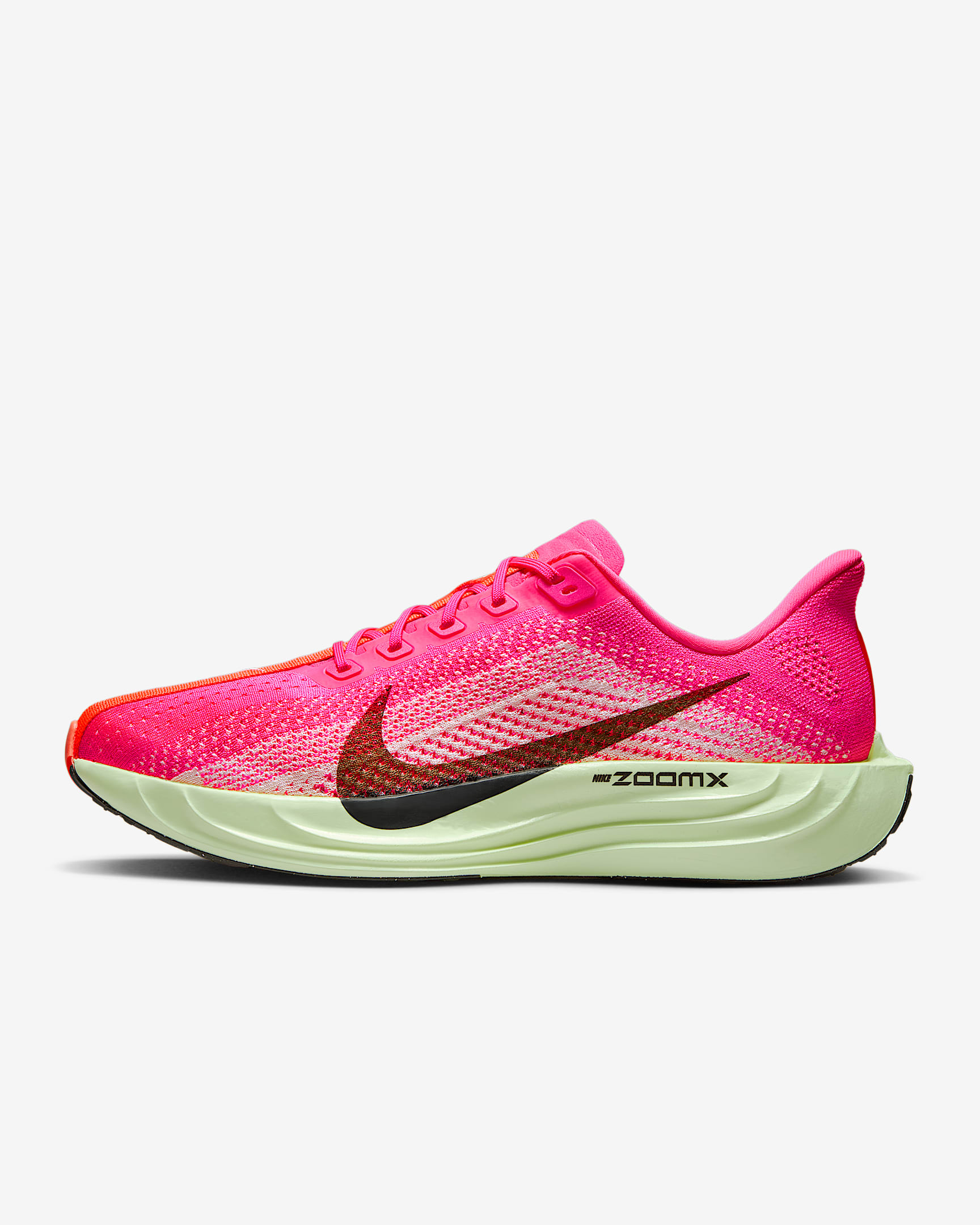 Nike Pegasus Plus 耐克超级飞马男子公路跑步鞋 - 透明粉/亮深红/微黄绿/红杉绿