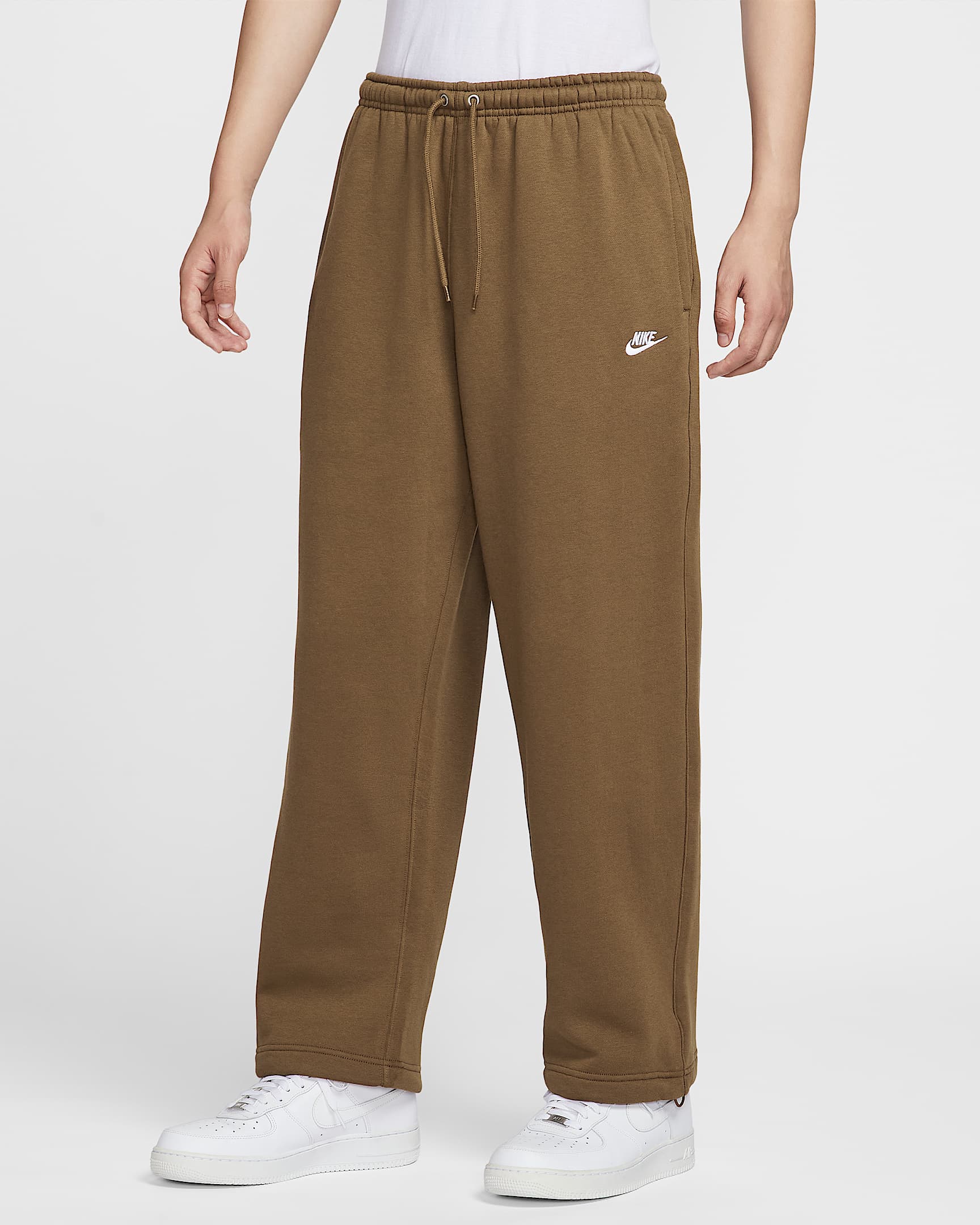 Nike Sportswear Club 男子加绒长裤 - 苔木棕色/苔木棕色/白色