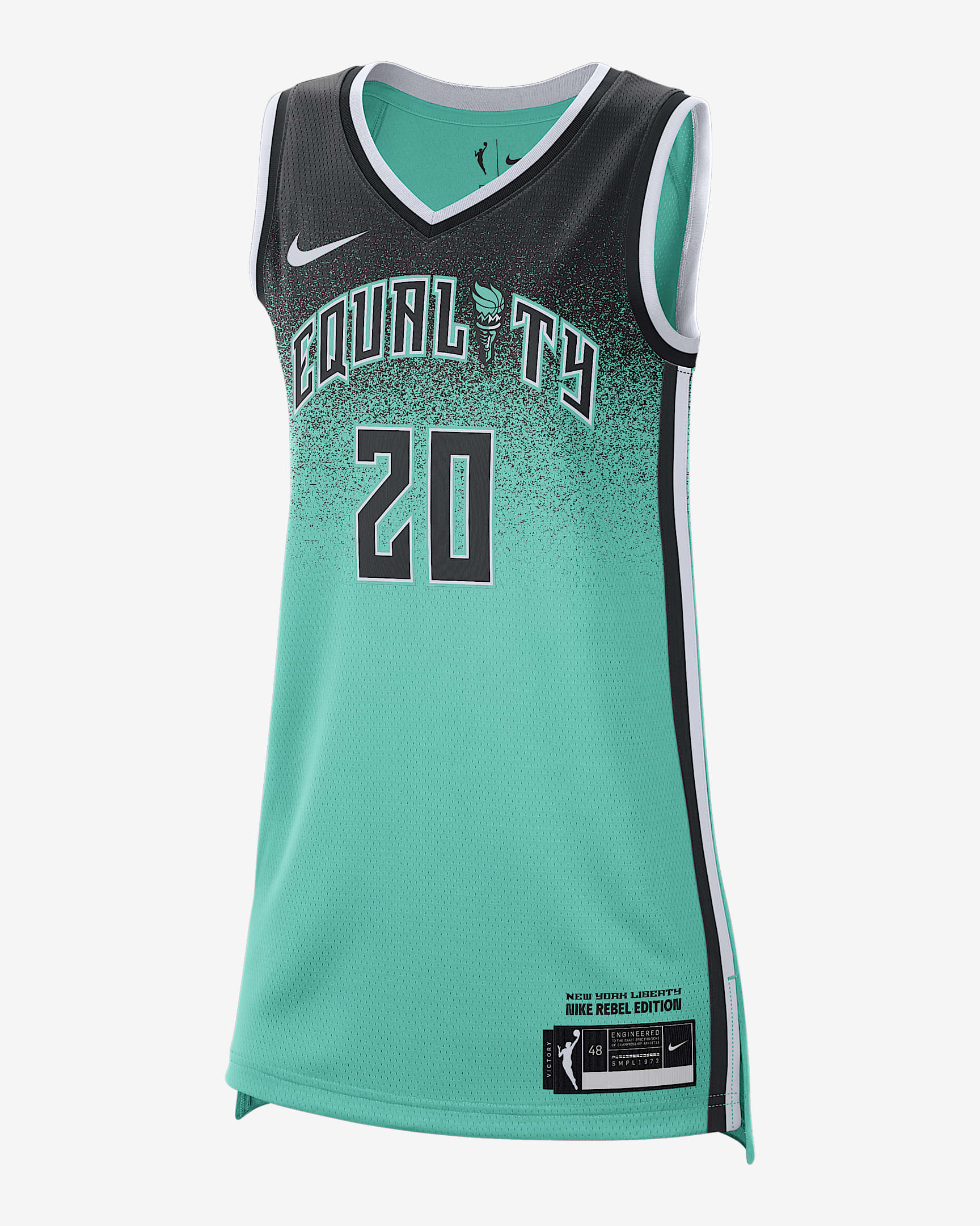 纽约自由人队 (Sabrina Ionescu) Nike Dri-FIT WNBA Victory Jersey 萨布丽娜女子速干球衣 - 薄荷绿