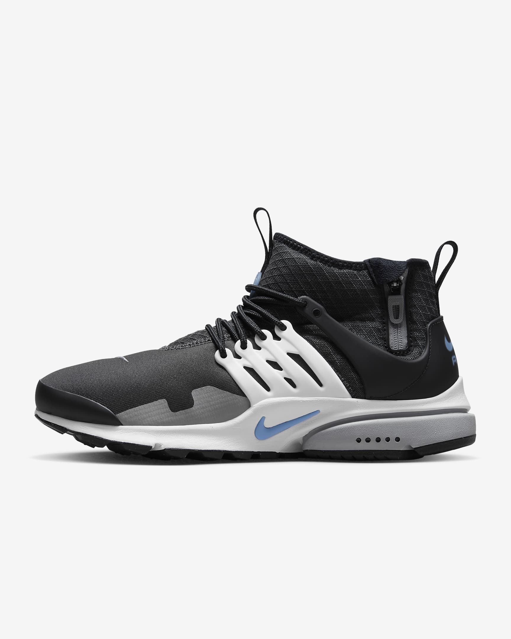 Nike Air Presto Mid Utility 男子运动鞋 - 煤黑/山峰白/微粒灰/大学蓝