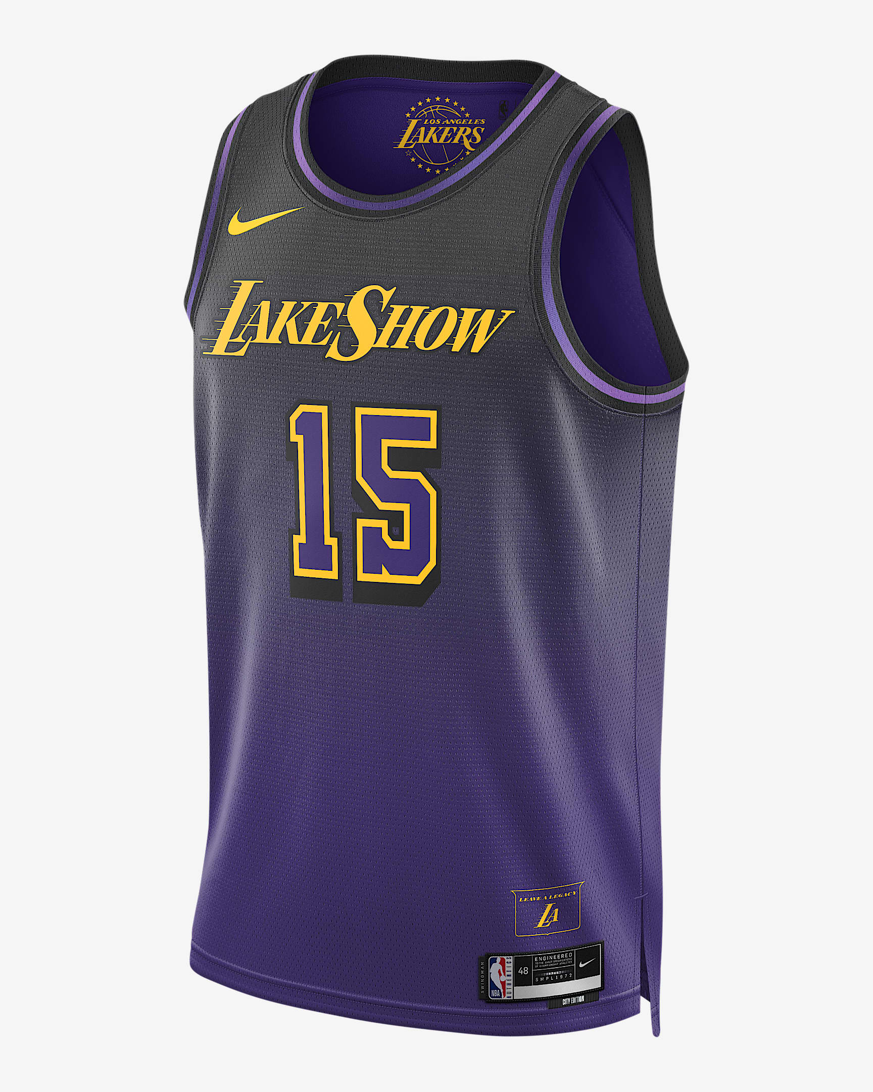 2024/25 赛季洛杉矶湖人队 (Austin Reaves) City Edition Nike Dri-FIT NBA Swingman Jersey 男子速干球衣 - 全域紫