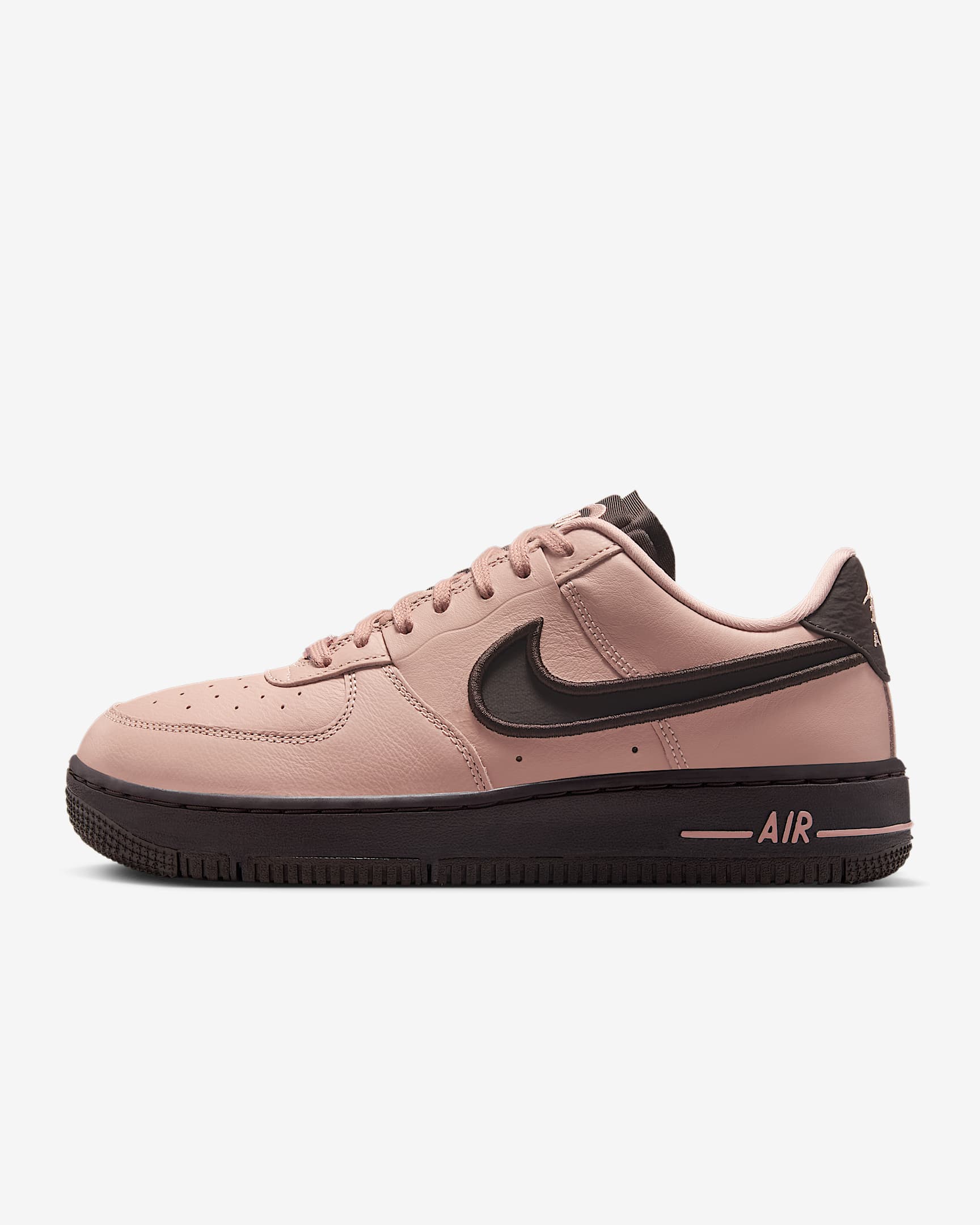 Nike Air Force 1 Dance 街舞系列女子空军一号运动鞋 - 微粒粉/微粒粉/丝绒棕