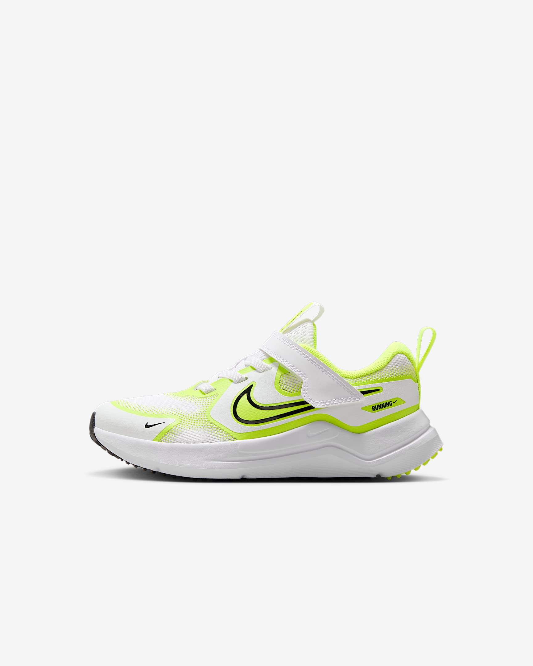 Nike Cosmic Runner 耐克宇宙一号幼童易穿脱运动鞋 - 白色/荧光黄/黑