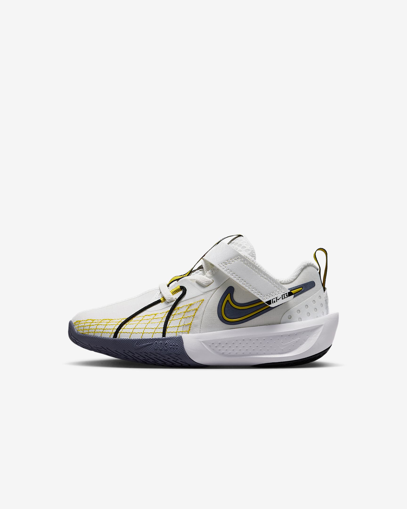 Nike G.T. Cut 3 SE 幼童篮球鞋 - 山峰白/浅碳色/黑/亮黄