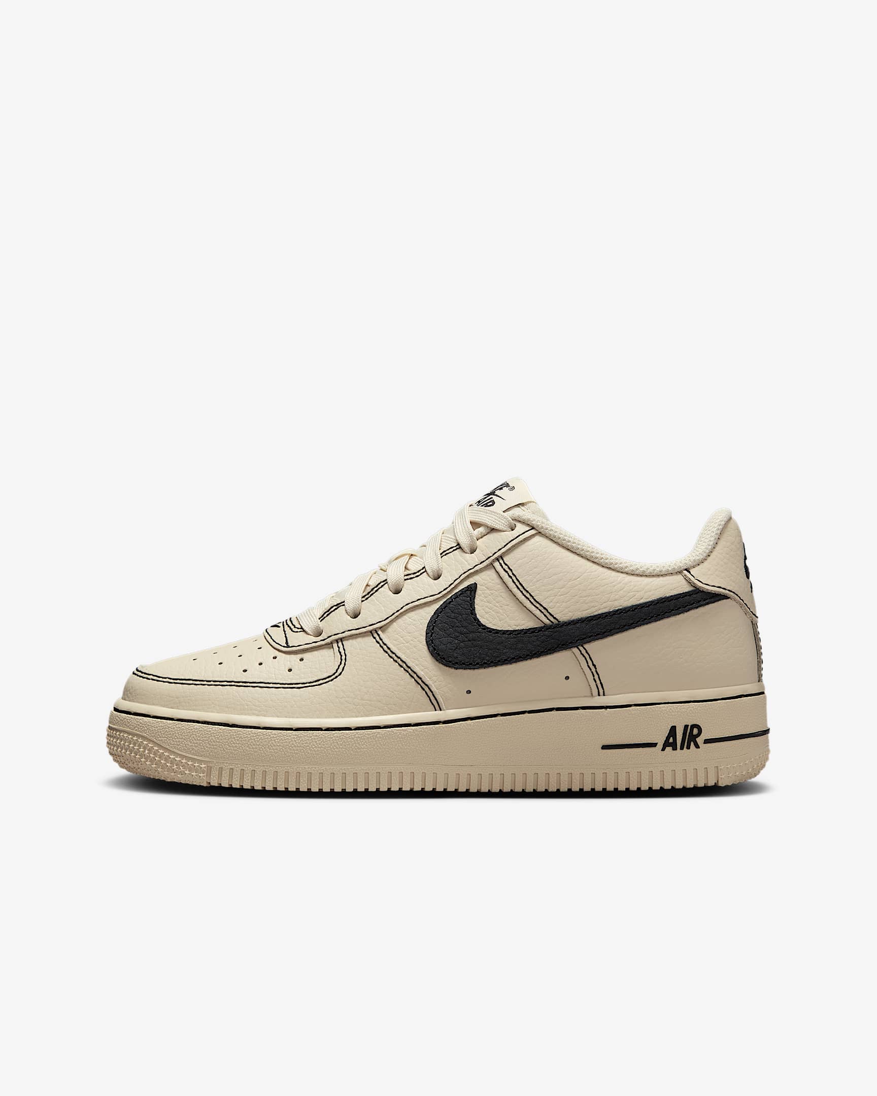 Nike Air Force 1 LV8 大童空军一号运动鞋 - 浅卡其/黑