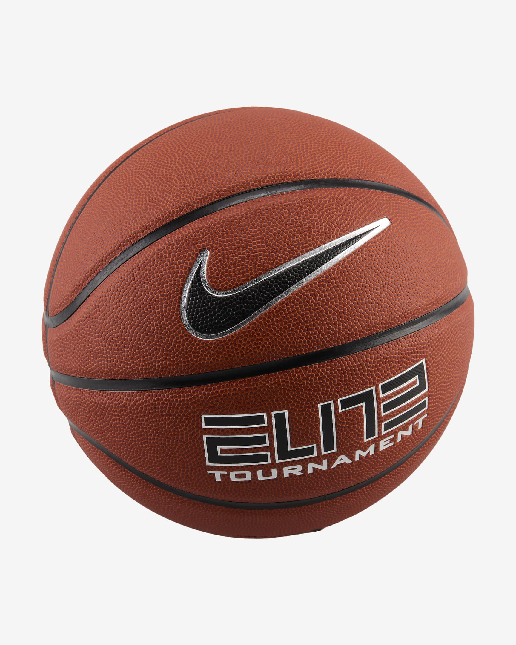 Nike Elite Tournament 8P 篮球 - 琥珀庭黄/黑/金属银/黑