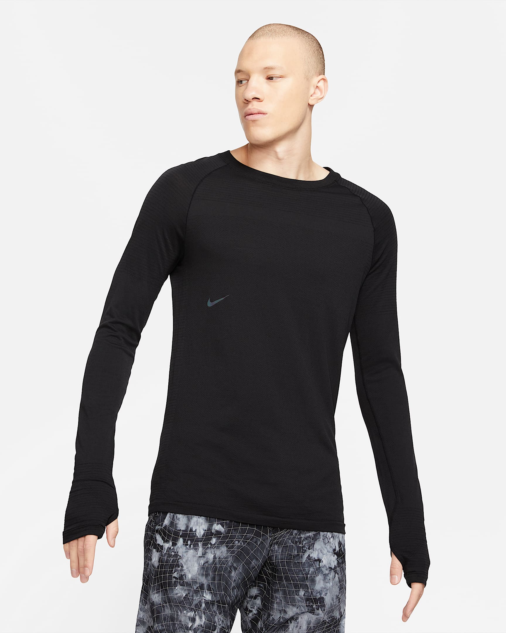 Nike NSRL Wool 男子长袖圆领上衣 - 黑