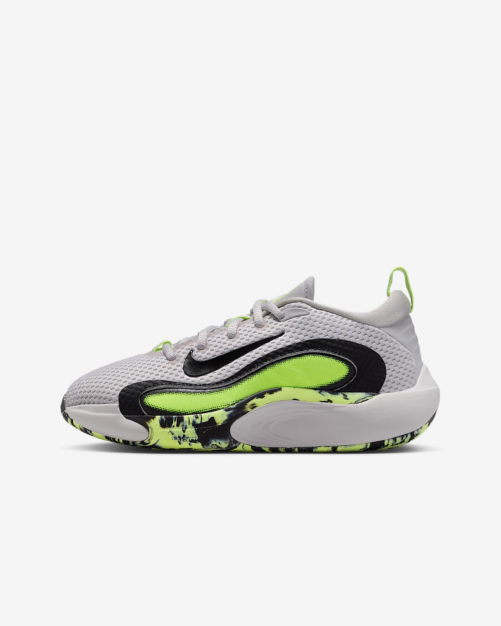 Nike IsoFly SE 大童篮球鞋 - 苍野灰/荧光黄/微黄绿/黑