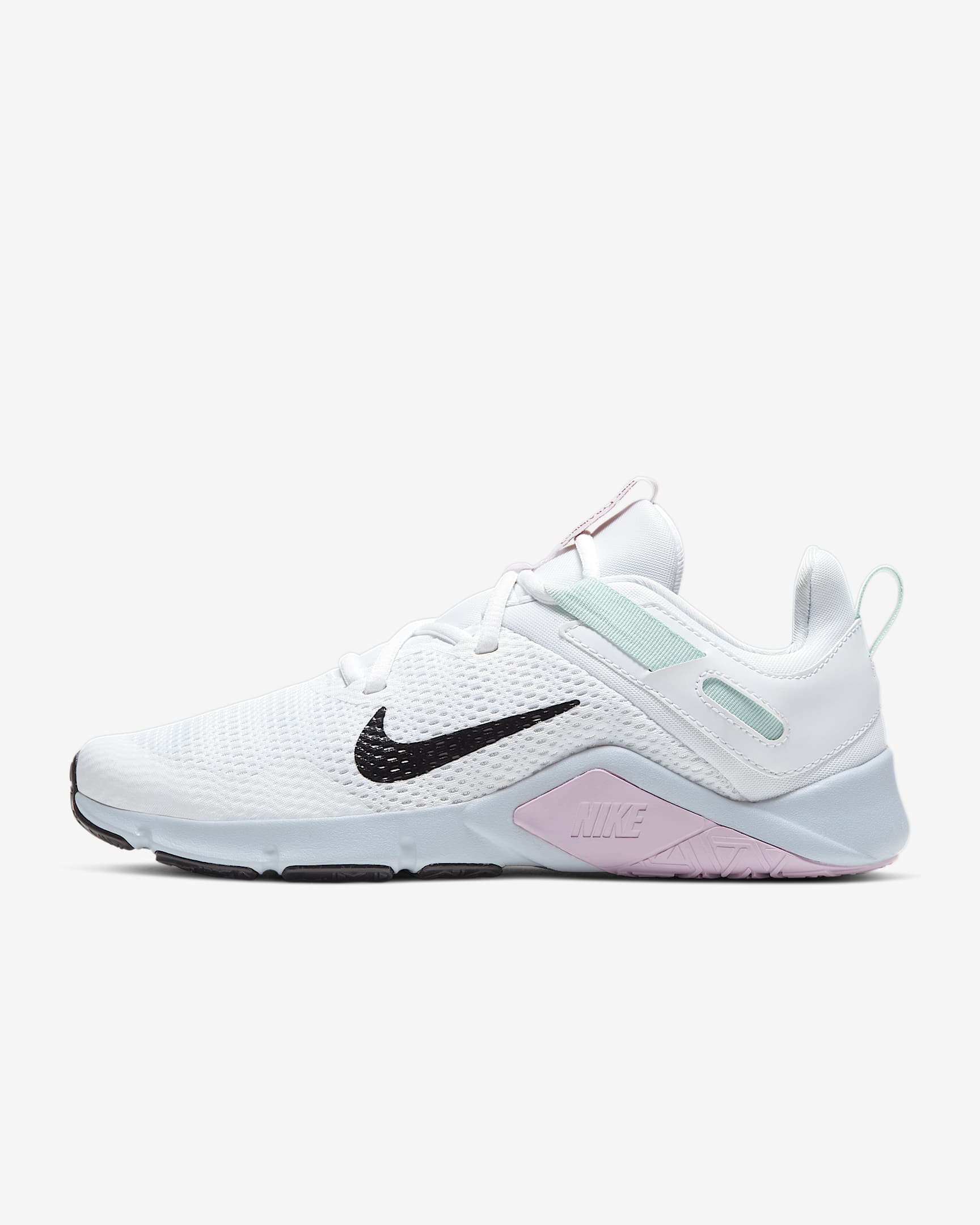 Nike Legend Essential 女子训练鞋 - 白色/霜淡草绿/淡粉紫/黑