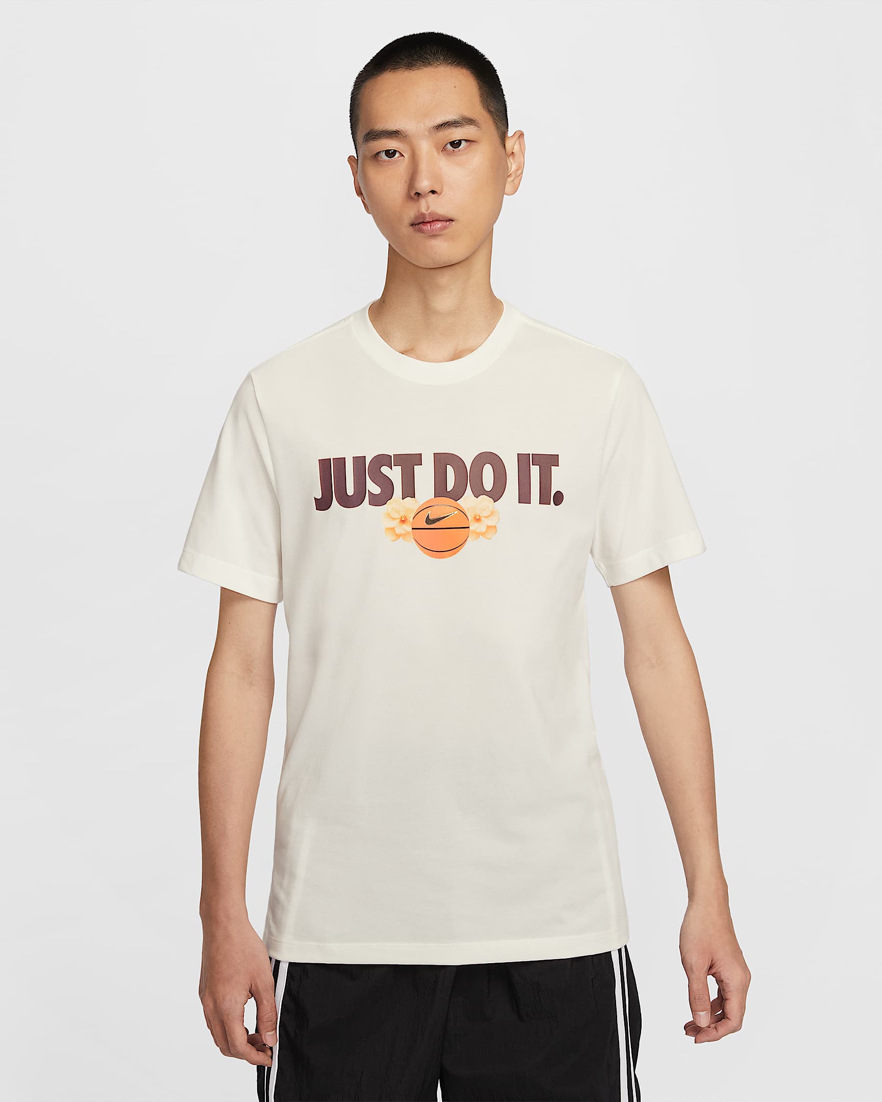 Nike Dri-FIT 男子速干篮球T恤 - 帆白