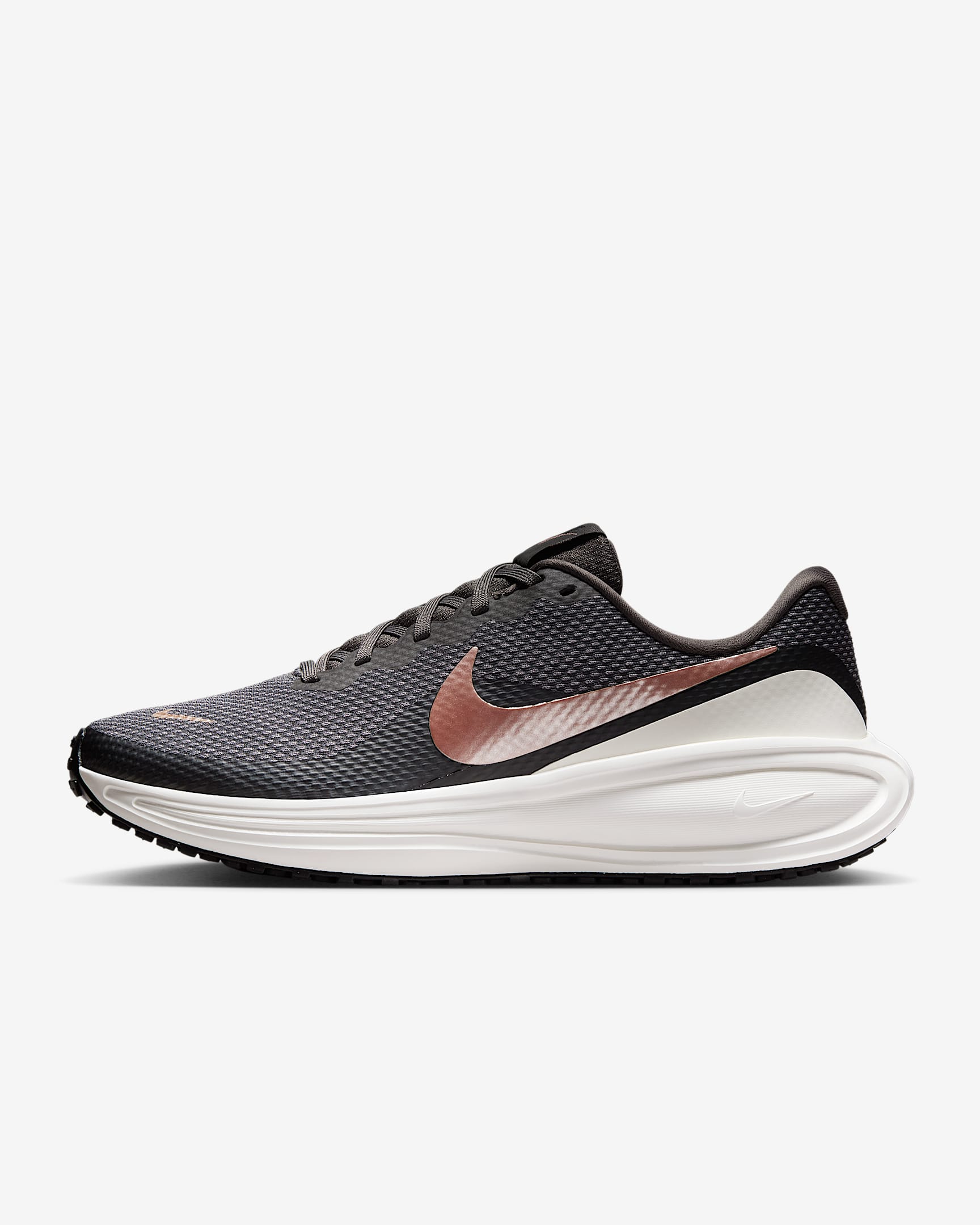 Nike Revolution 8 女子公路跑步鞋 - 中灰/黑/帆白/红古铜