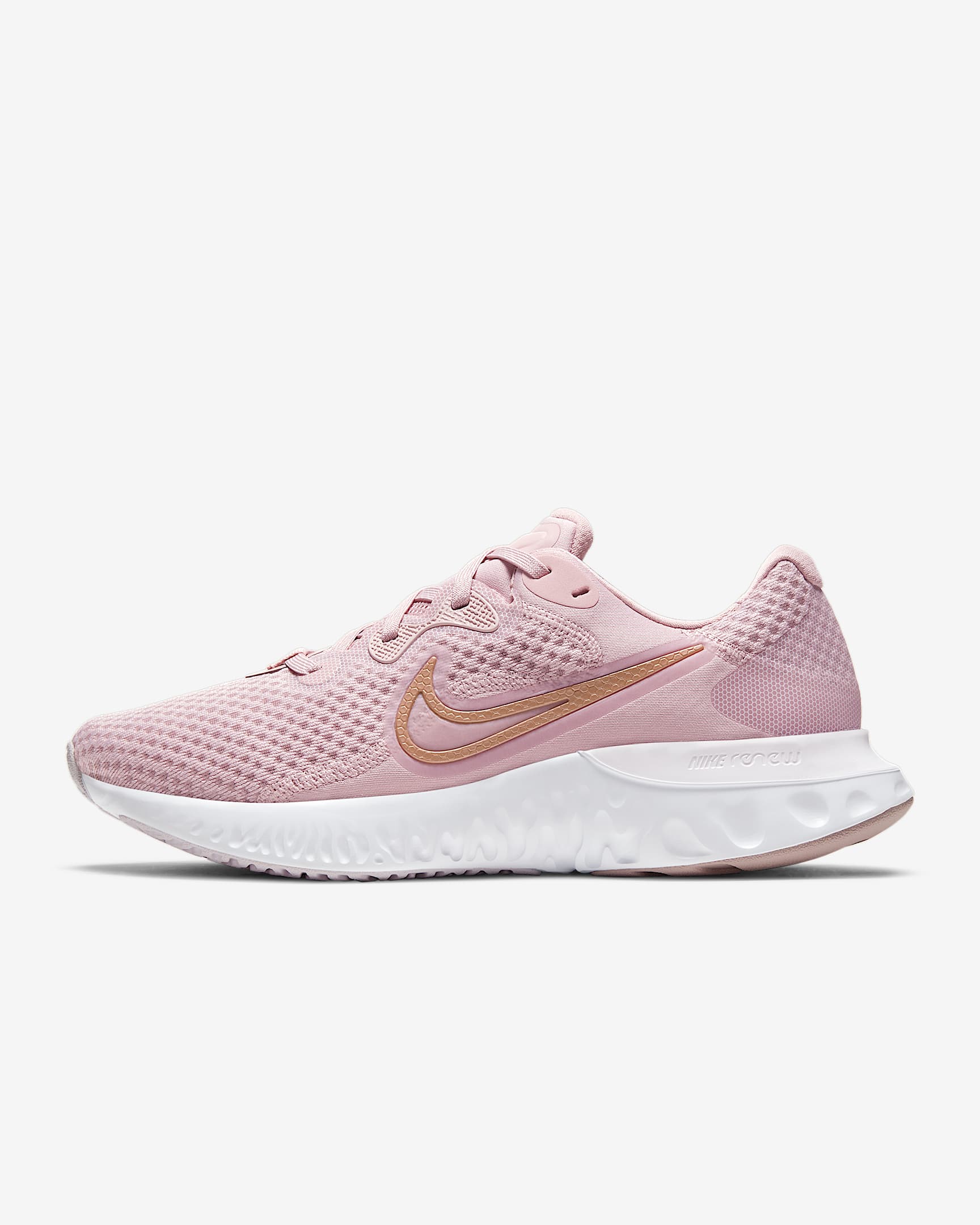 Nike Renew Run 2 女子公路跑步鞋 - 香槟色/浅紫罗兰/白色/红古铜
