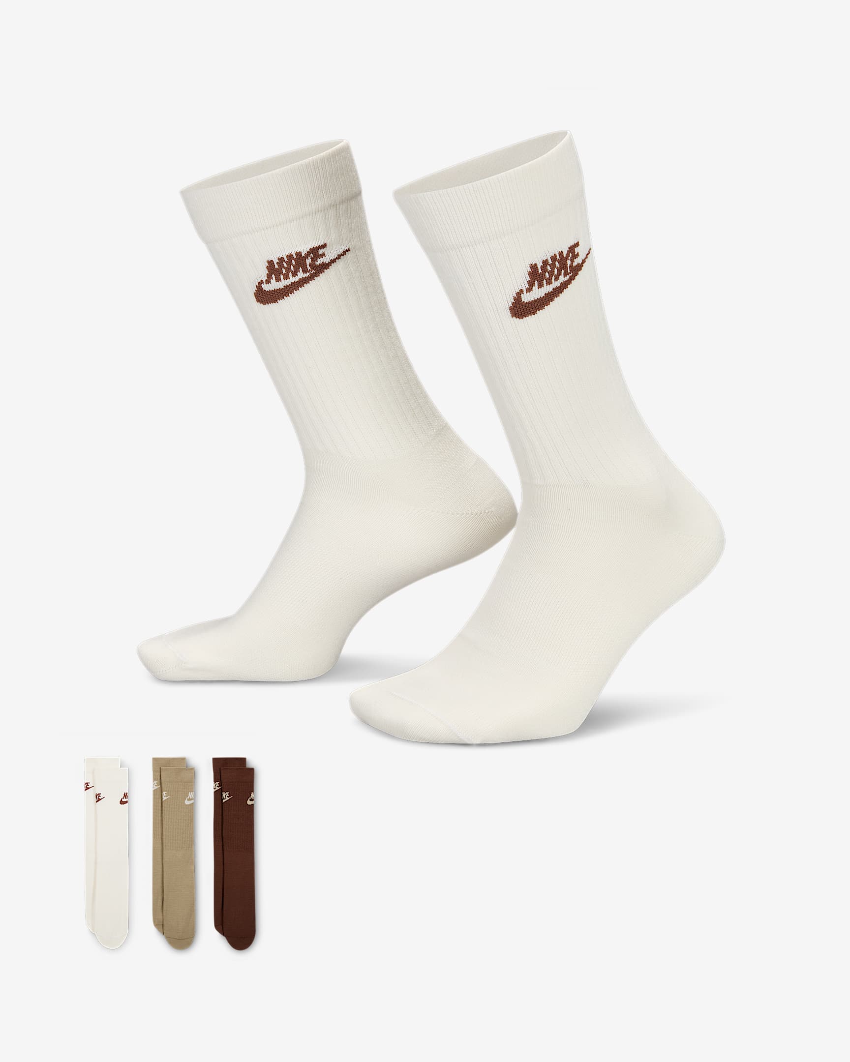 Nike Sportswear Everyday Essential 速干中筒运动袜(3 双) - 多色