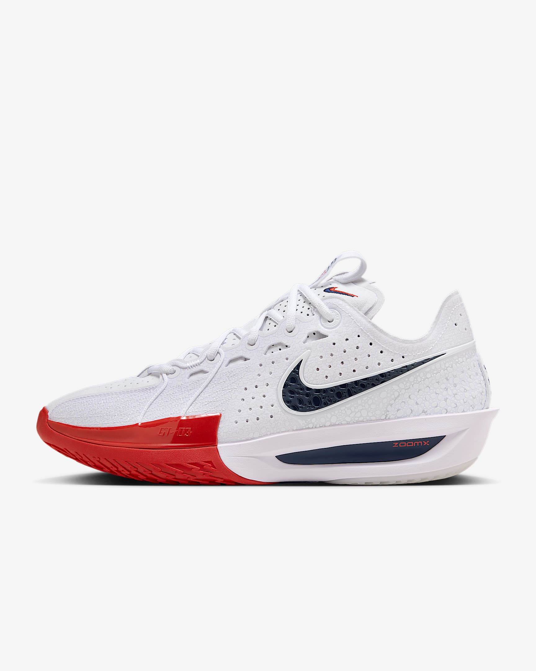 Nike G.T. Cut 3 EP 男/女 ZOOMX 实战篮球鞋 - 白色/大学红/黑曜石色