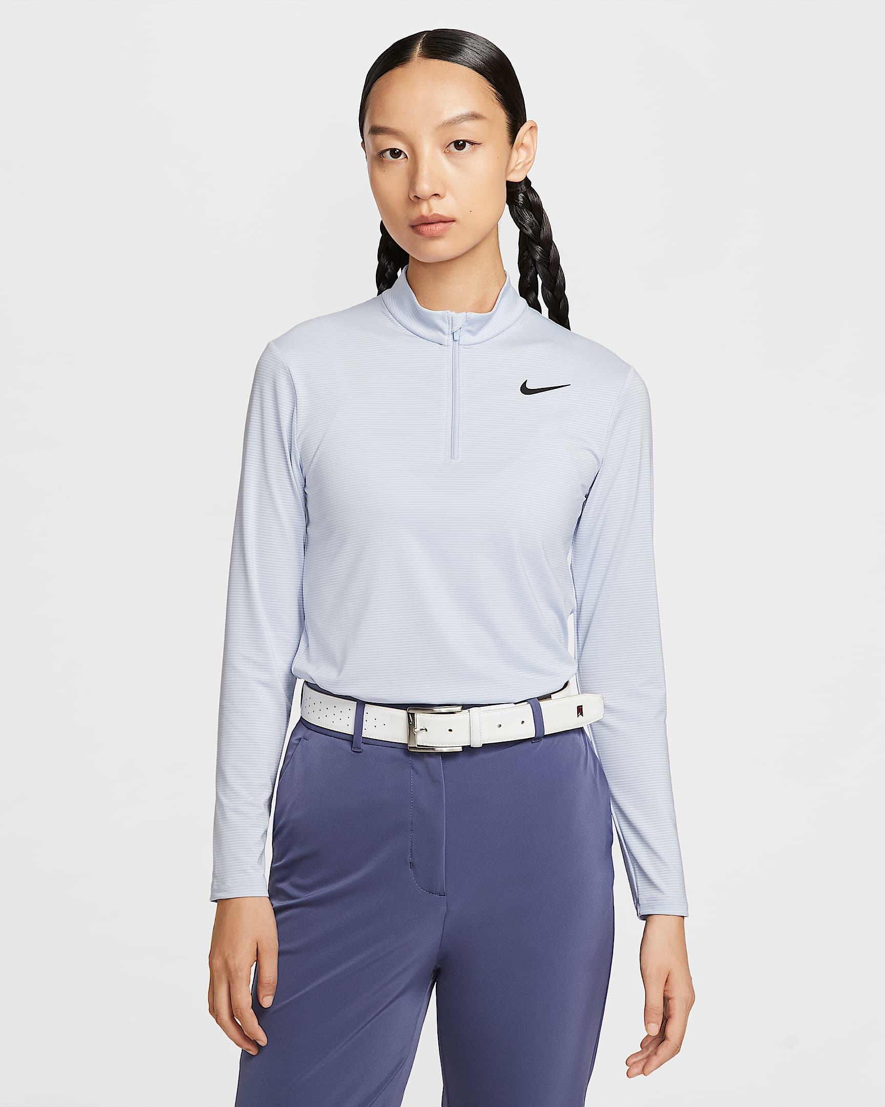 Nike Victory Dri-FIT 女子速干 1/4 拉链开襟高尔夫上衣 - 幻影/黑