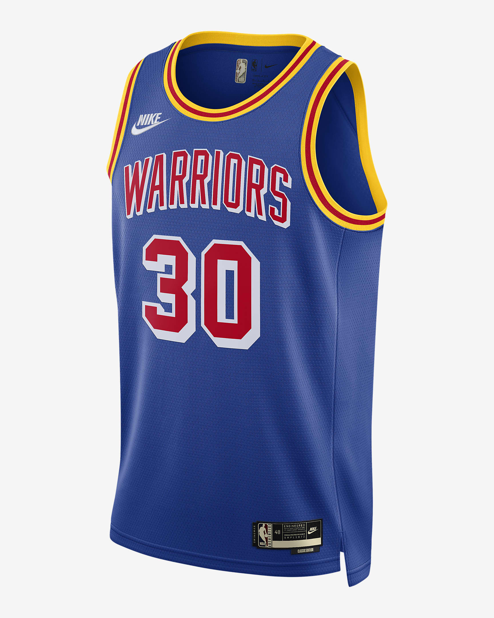 金州勇士队 Classic Edition Nike Dri-FIT NBA Swingman Jersey 男子球衣 - 灯草蓝