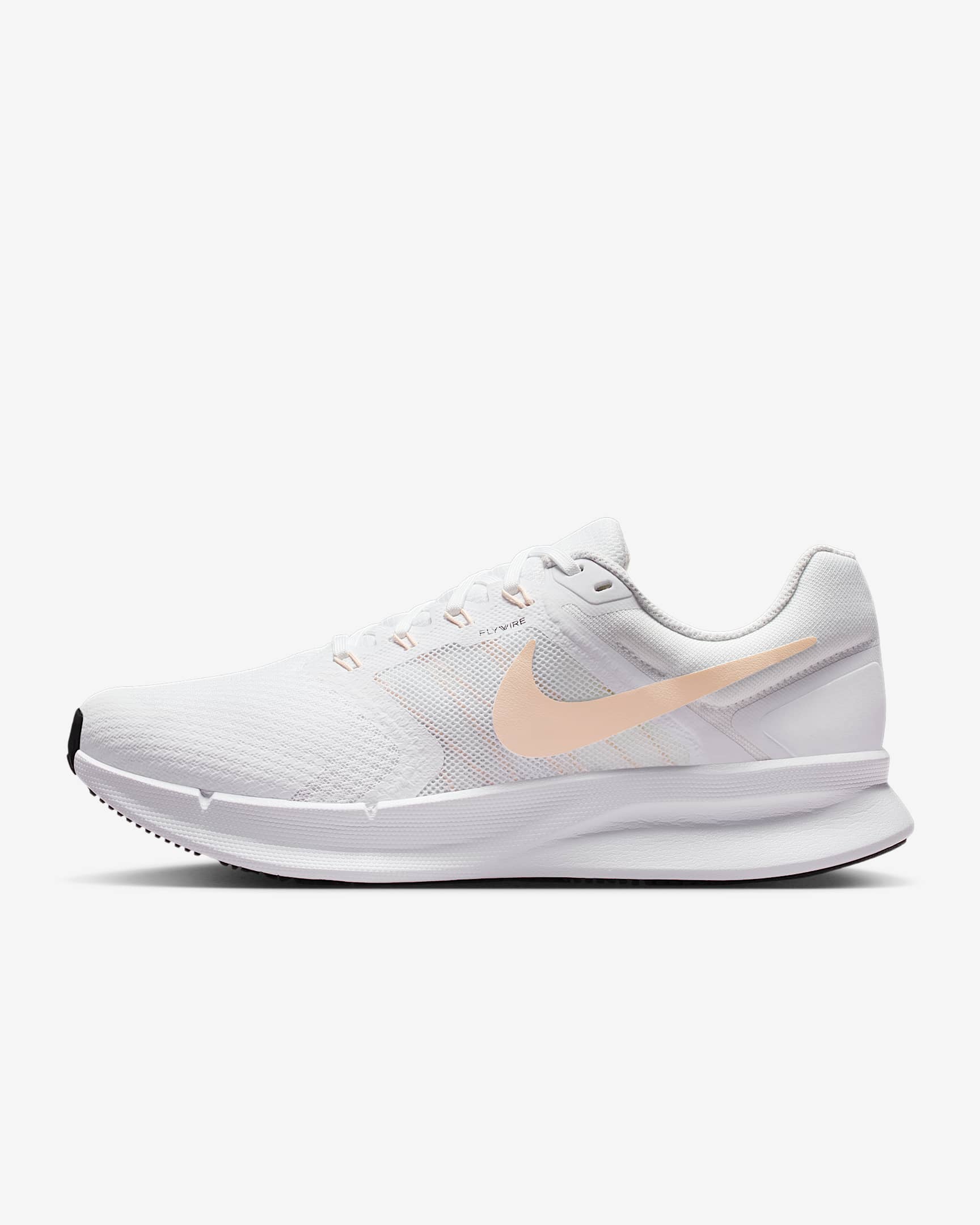 Nike Run Swift 3 女子公路跑步鞋 - 白色/黑/冰番石榴色