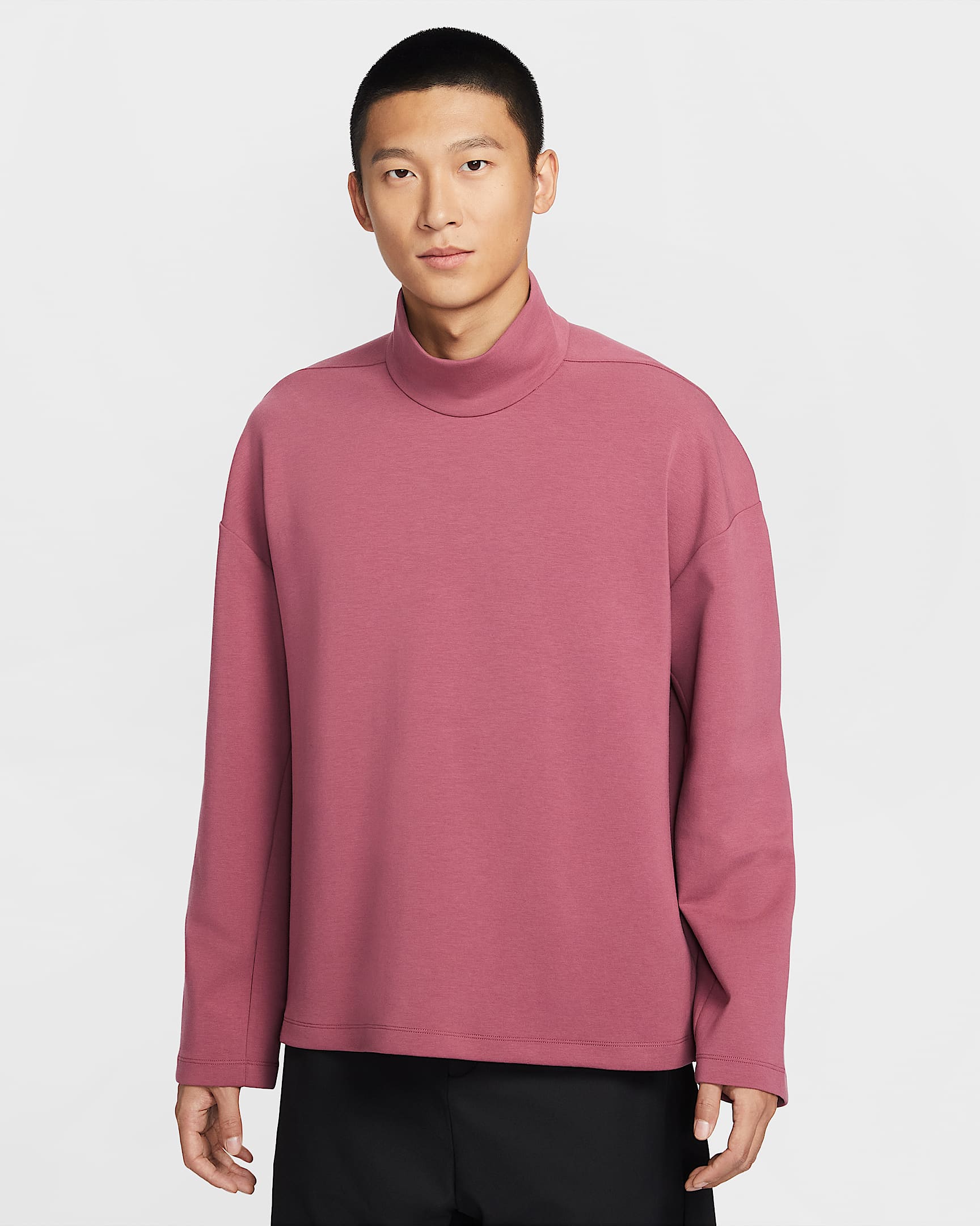 Nike 24.7 ImpossiblySoft Dri-FIT 超感柔软男子速干高领上衣 - 烟灰粉/浅软石褐