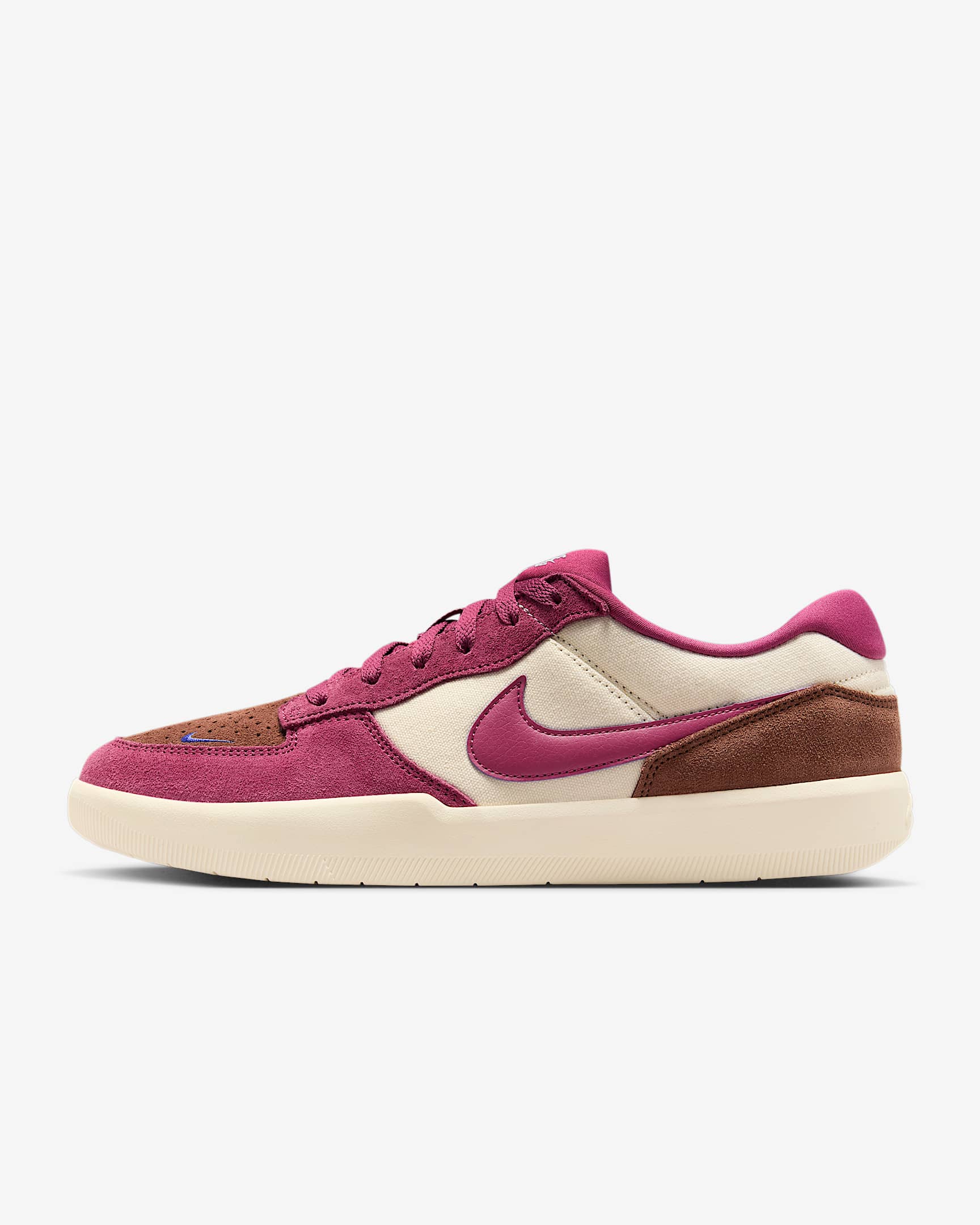 Nike SB Force 58 男/女滑板鞋 - 淡象牙白/动物群棕/淡象牙白/甜菜红