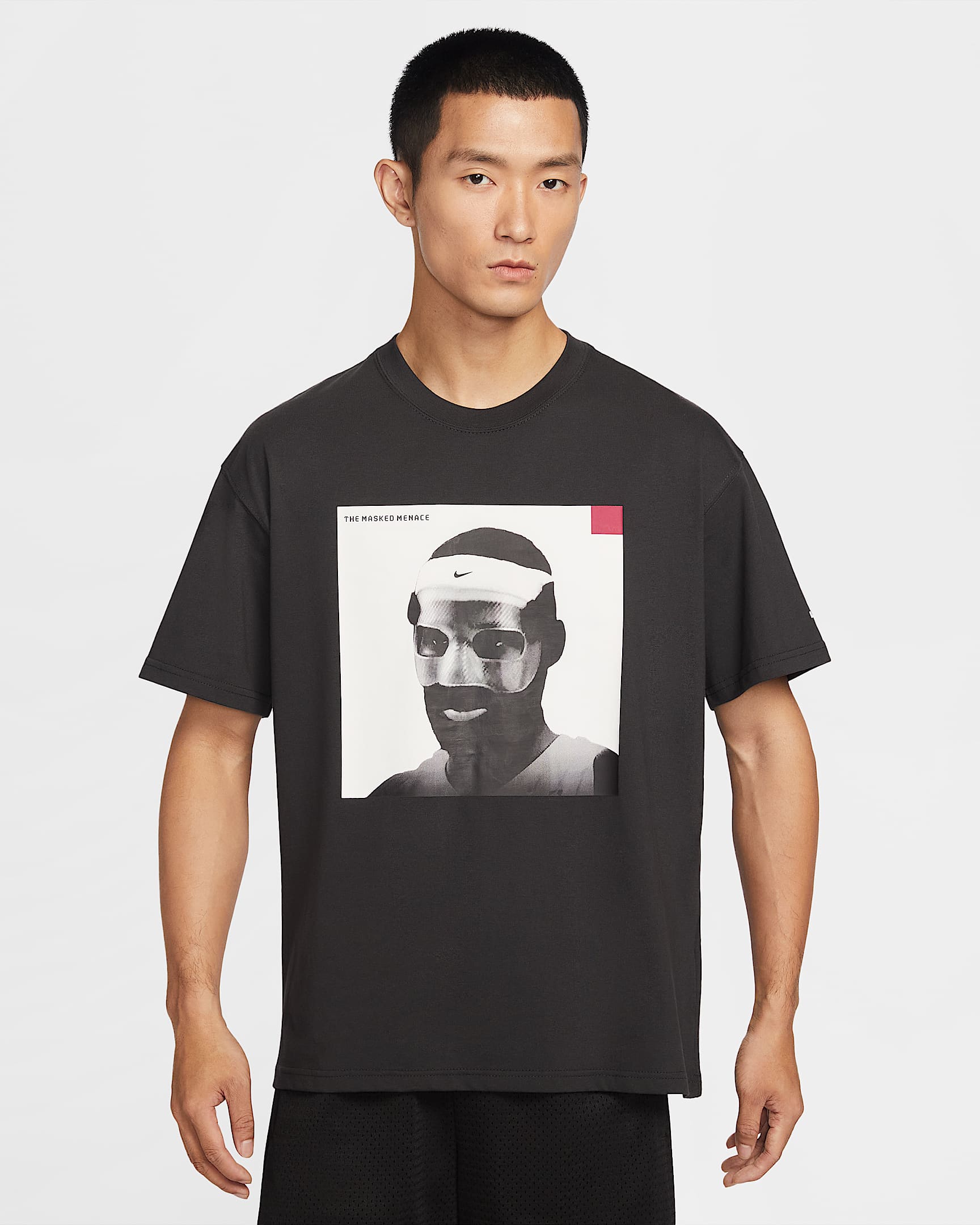 LeBron "Masked Menace" 詹姆斯男子篮球T恤 - 灰黑