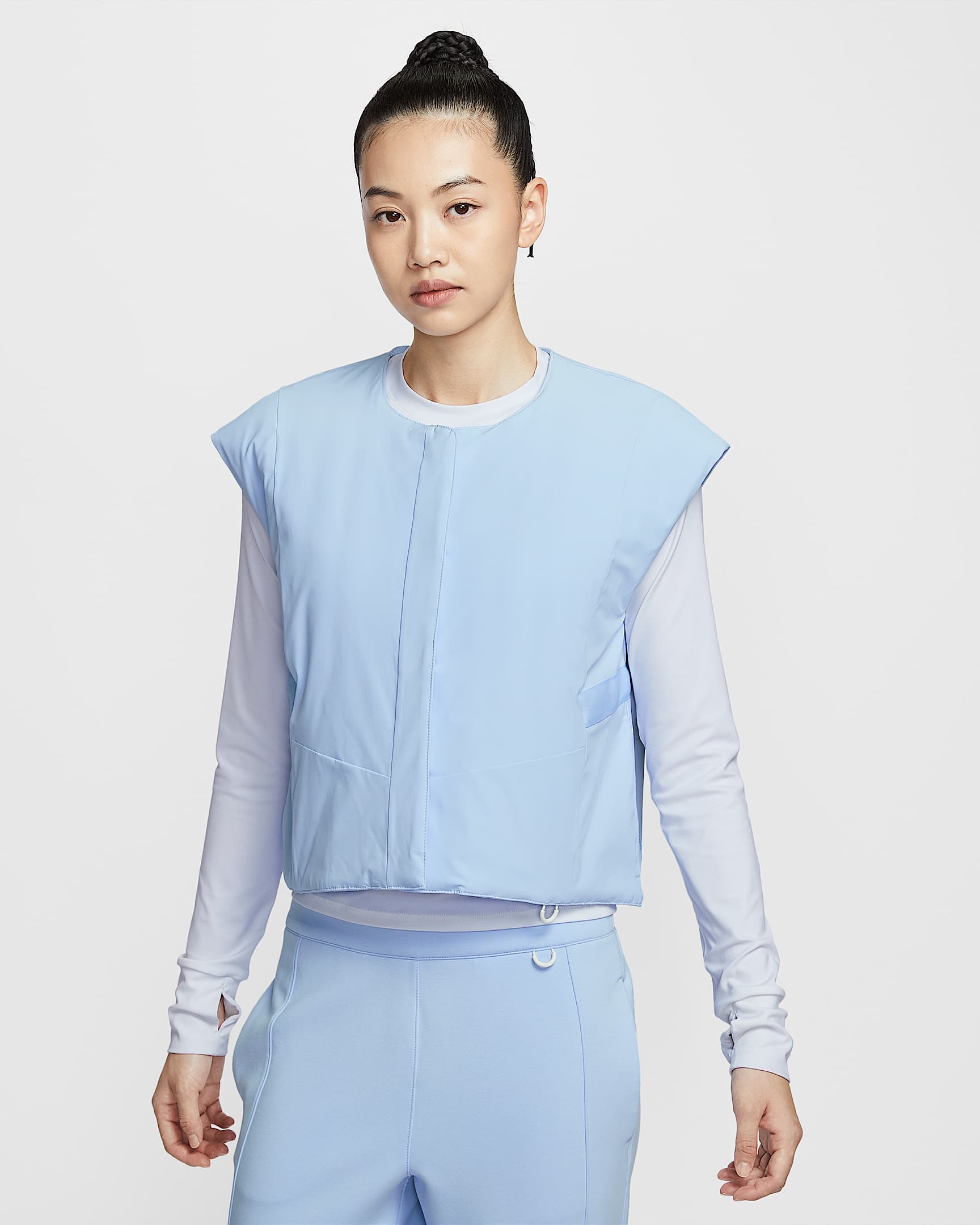Nike 24.7 PerfectStretch Therma-FIT 女子保暖马甲 - 天青石蓝/队橙/心灵蓝