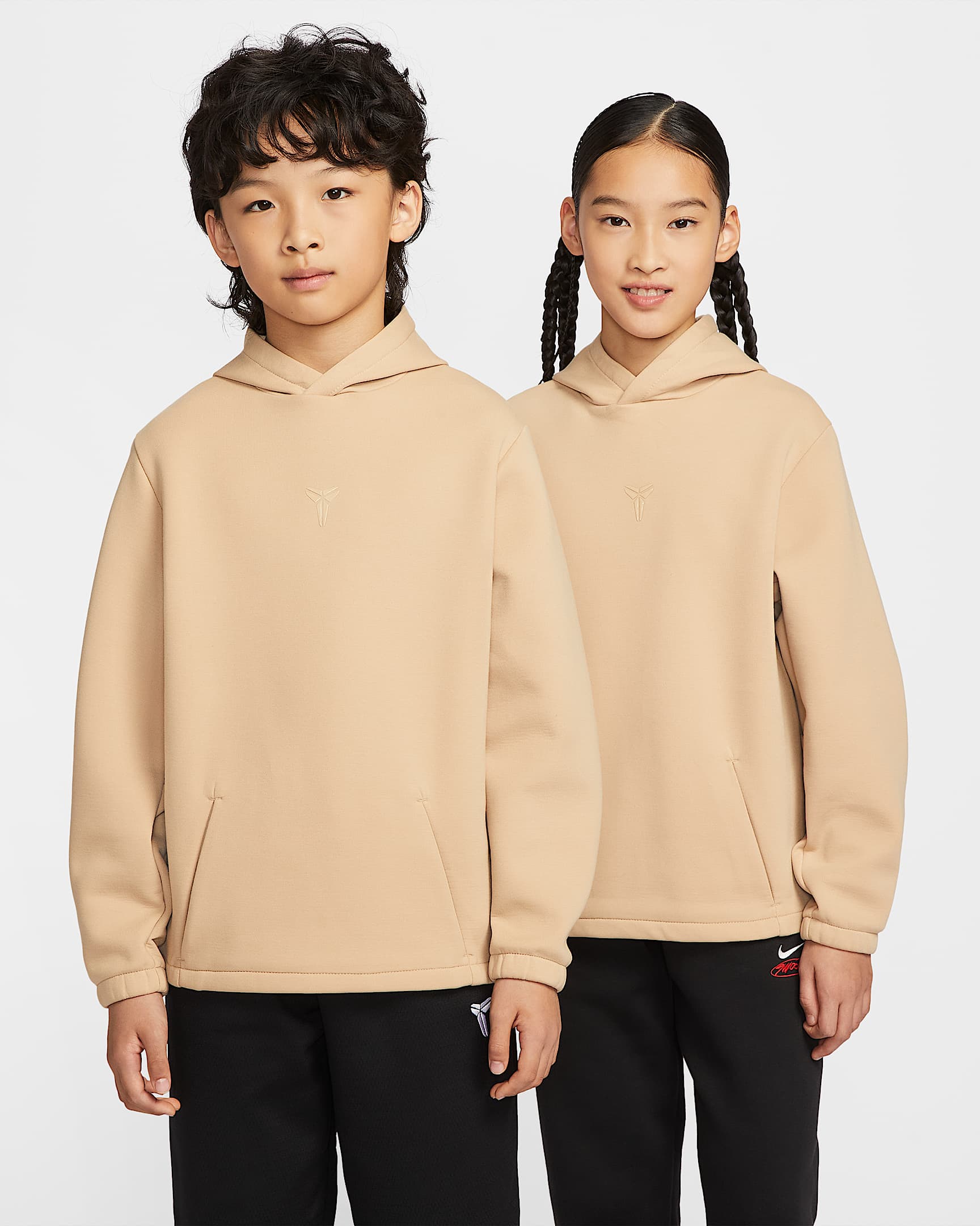 Kobe Dri-FIT 科比大童速干套头篮球连帽衫 - 亚麻/亚麻