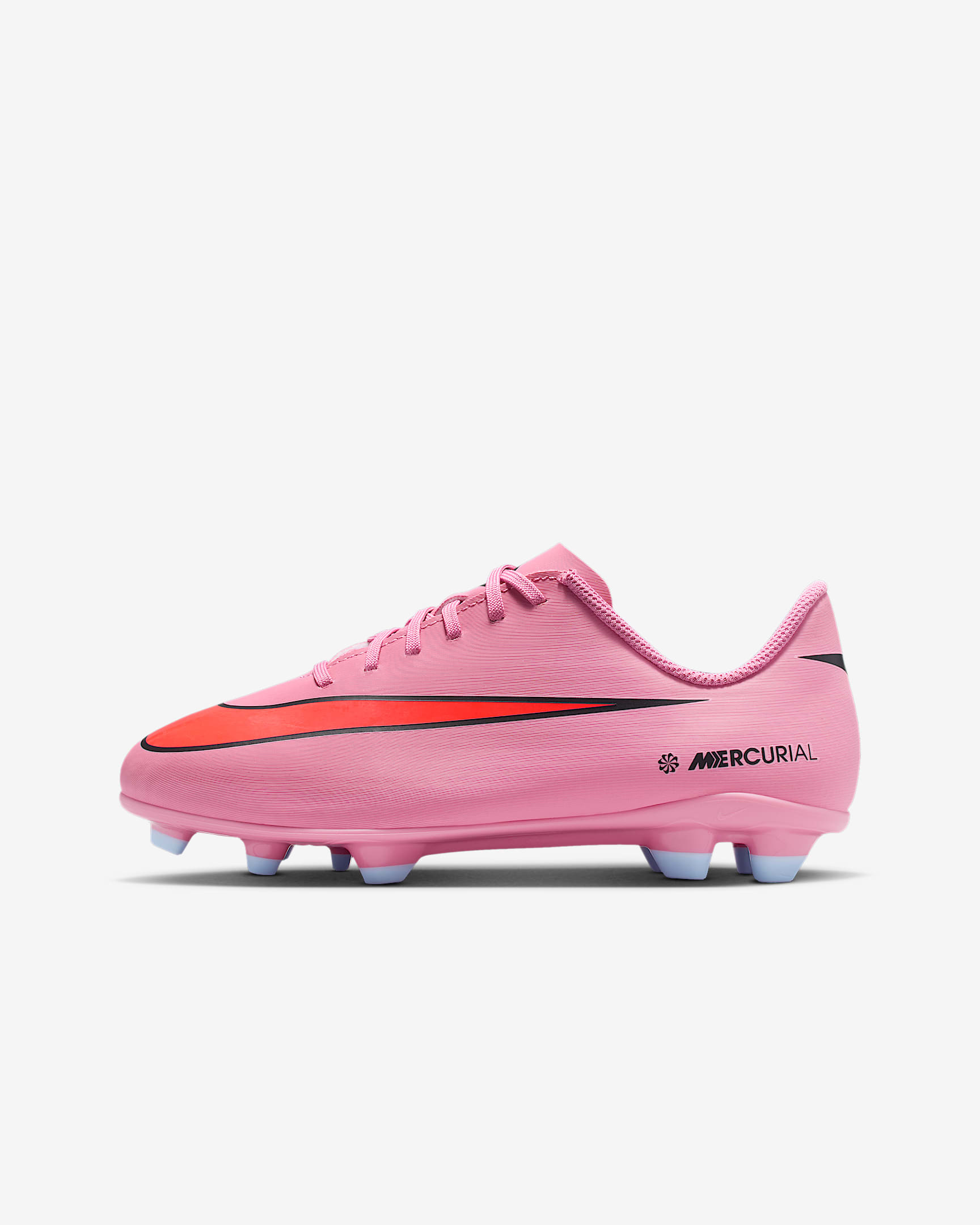 Nike Jr. Mercurial Vapor 16 Club 耐克刺客系列大童多种场地低帮足球鞋 - 神秘火烈鸟红/鲜橙红/黑