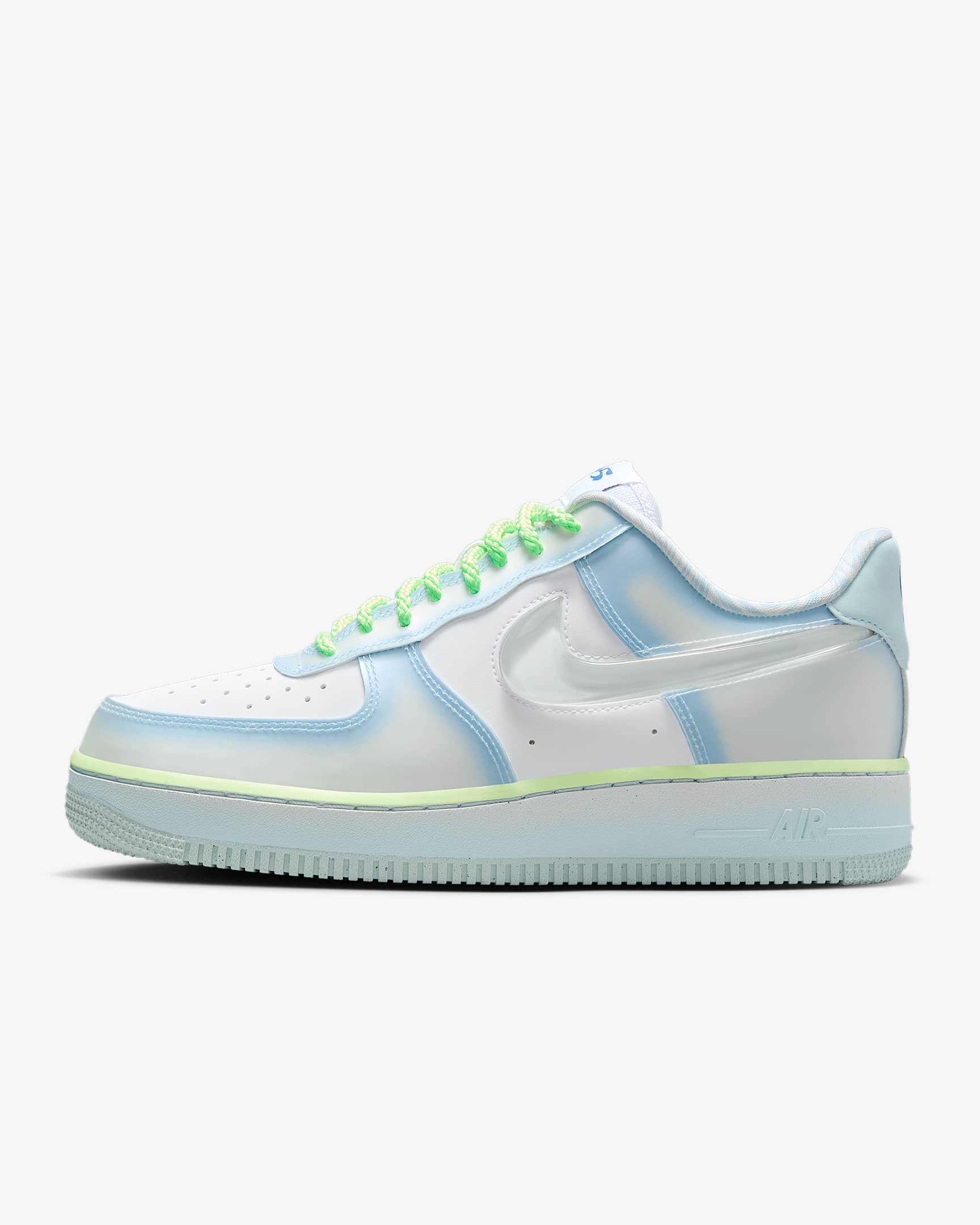 Nike Air Force 1 '07 x Serena Williams Design Crew 女子空军一号运动鞋 - 心灵蓝/白色/冰川蓝/清透色