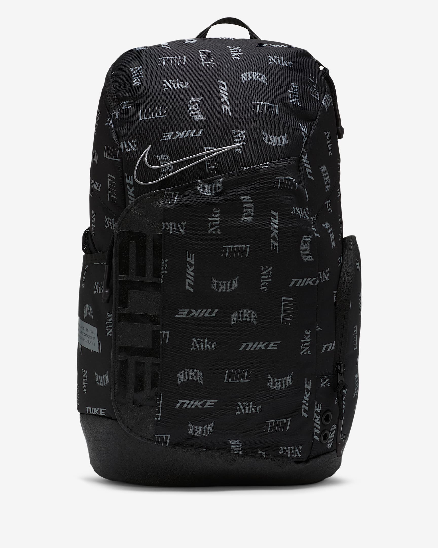 Nike Hoops Elite 篮球印花双肩包 - 黑/黑/烟灰