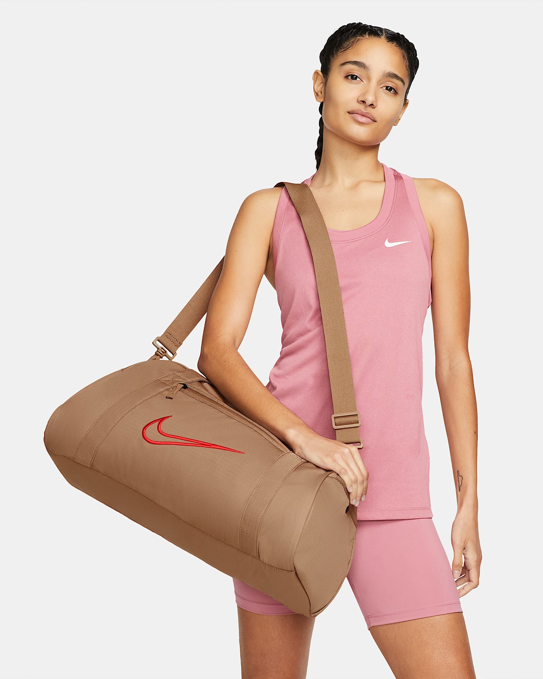 Nike Gym Club 女子训练行李包 - 暗浮木棕/暗浮木棕/浅深红