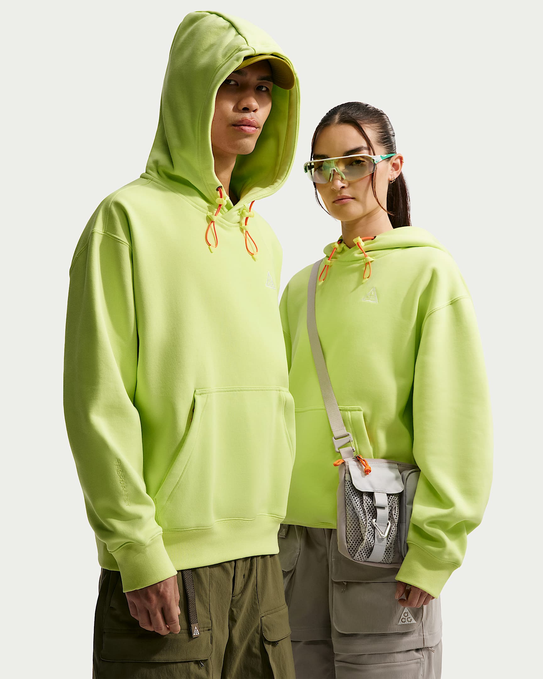 Nike ACG Therma-FIT 加绒套头连帽衫 - 浅柠檬黄/山峰白