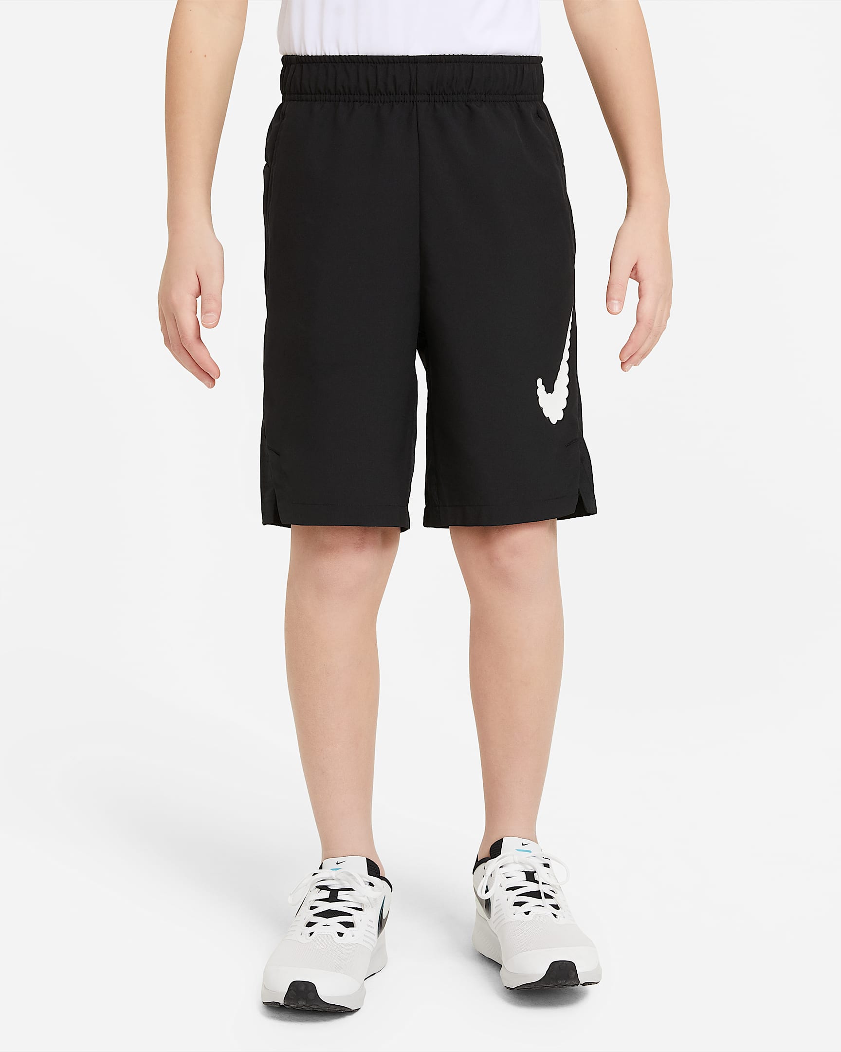 Nike 大童（男孩）梭织训练短裤 - 黑