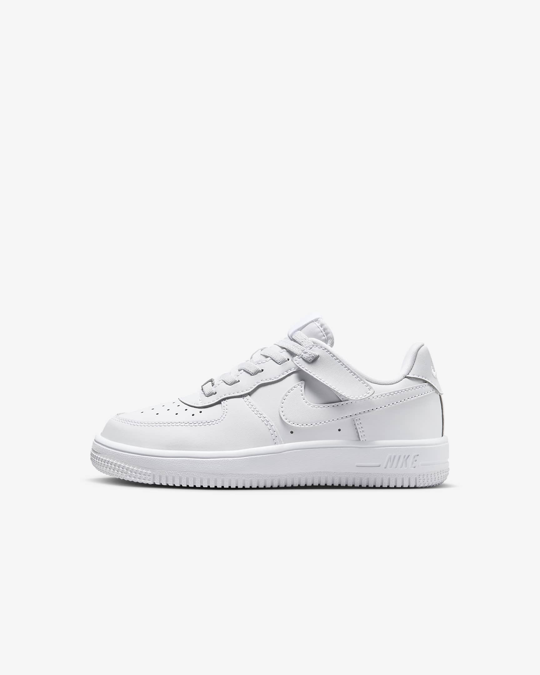 Nike Force 1 Low EasyOn 幼童魔术贴易穿脱运动鞋 - 白色/白色/白色