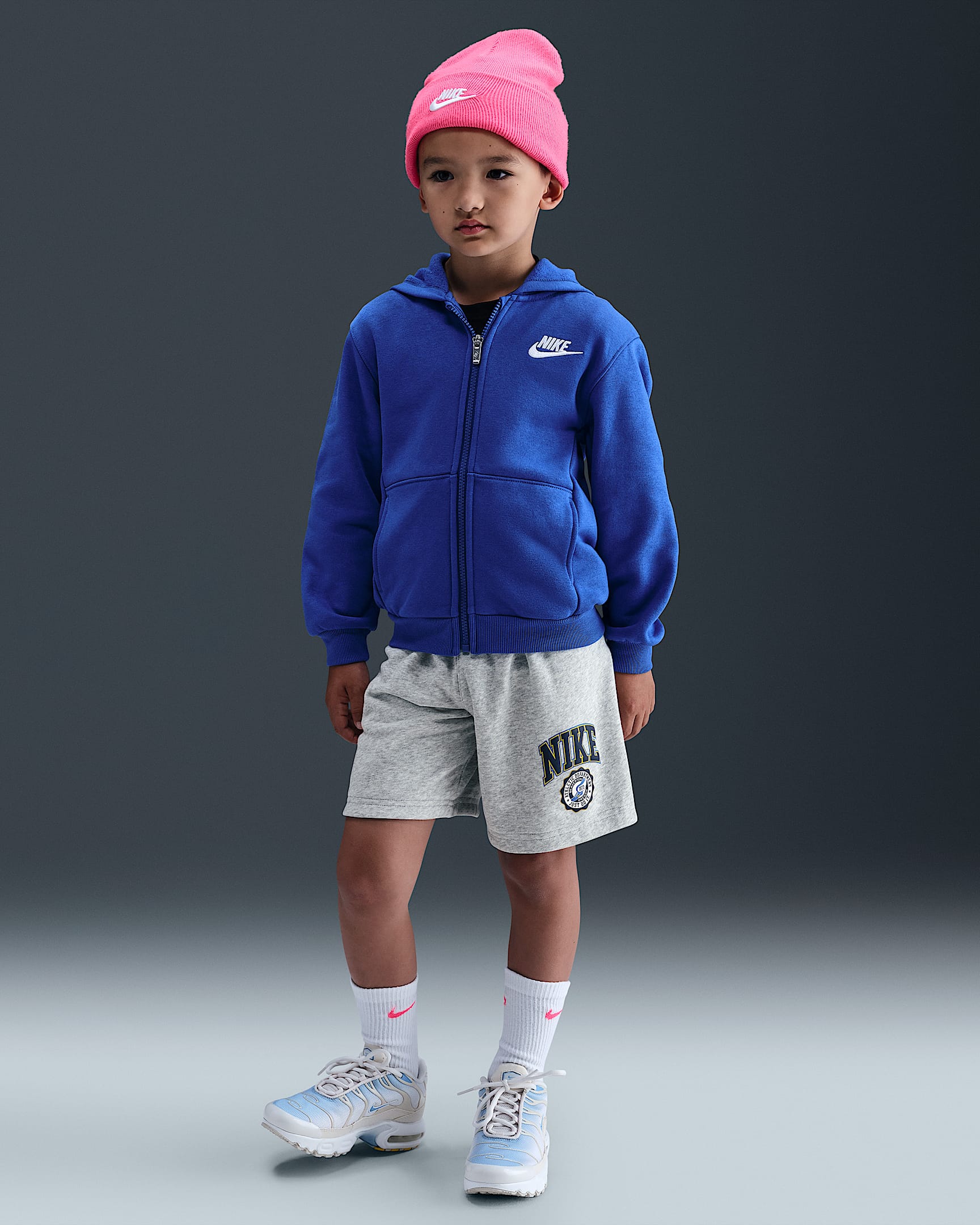 Nike Sportswear 幼童双面穿短裤 - 浅烟灰