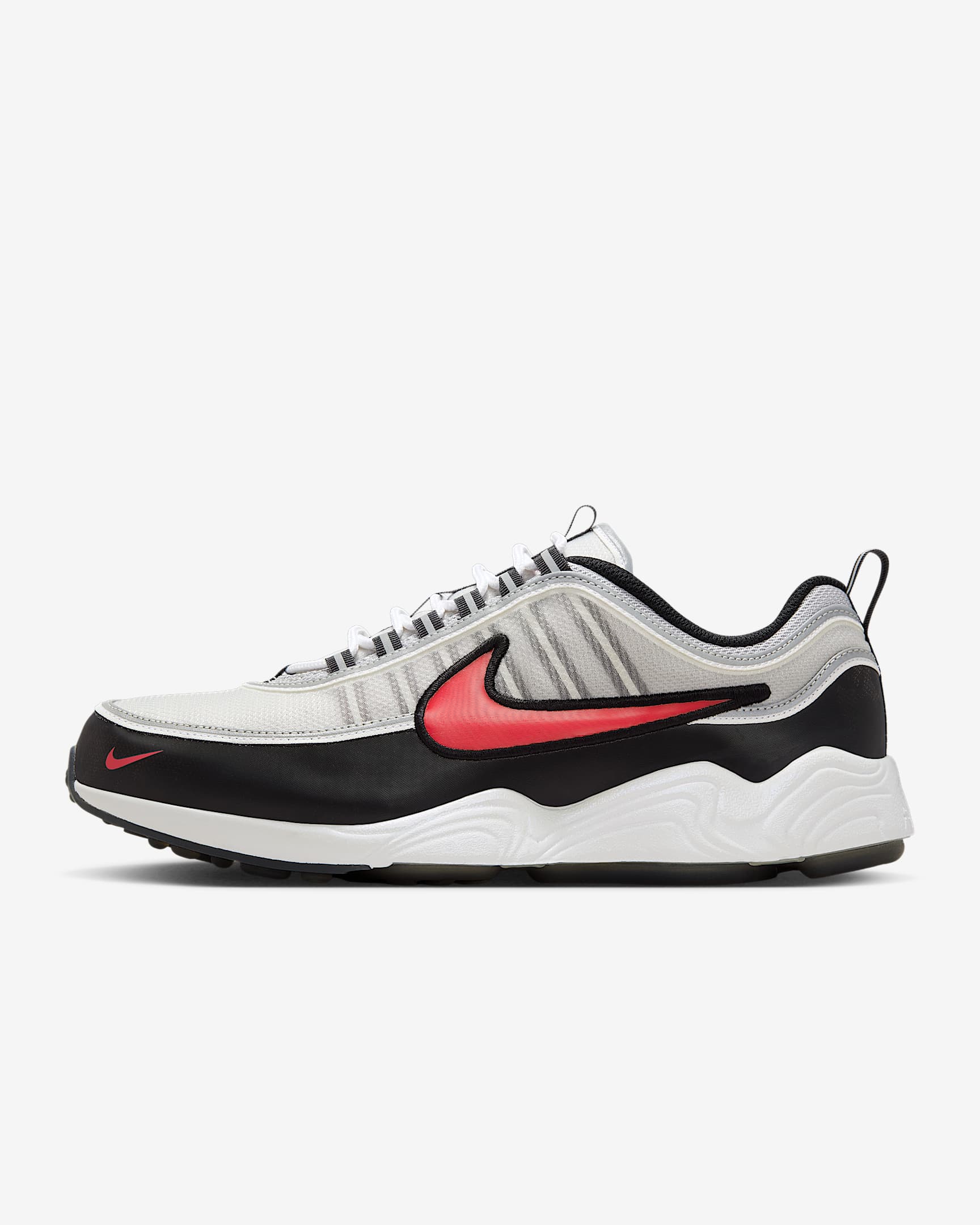 Nike Air Zoom Spiridon 男子运动鞋 - 金属银/黑/白色/运动红