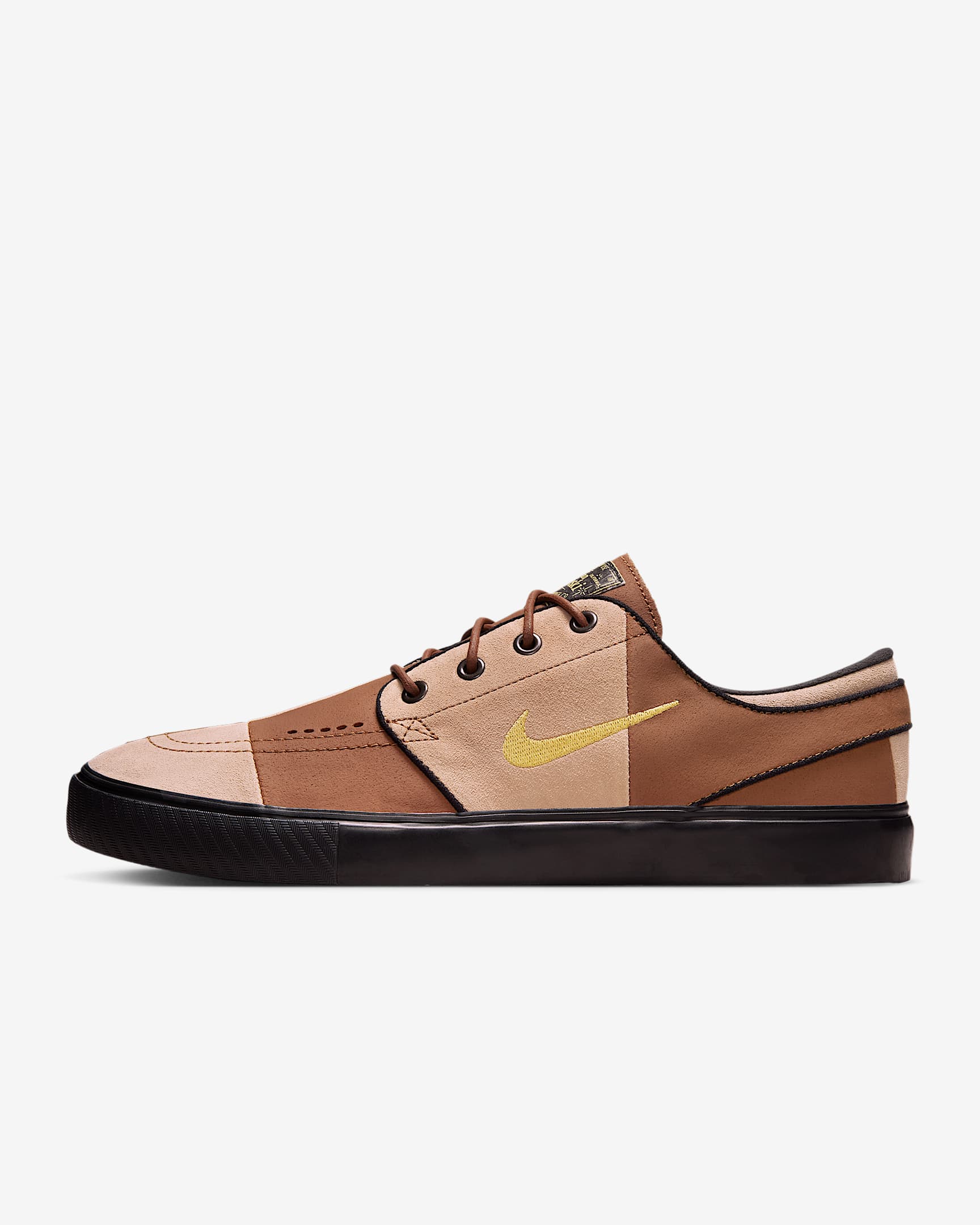 Nike SB Janoski OG+ Premium 男/女滑板鞋 - 浅英国褐/麻黄/黑/土星金