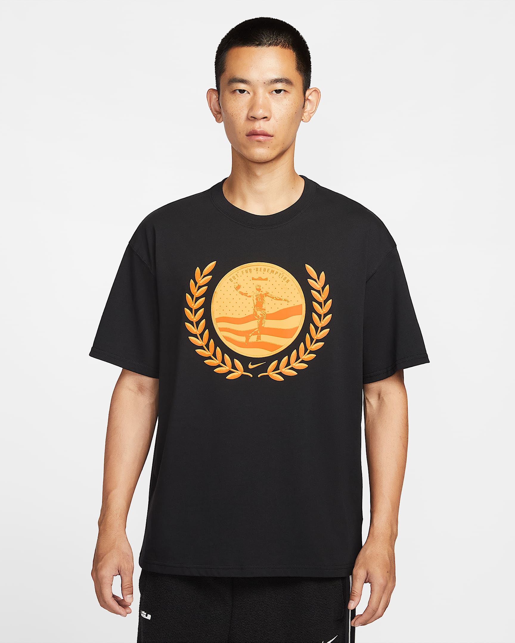LeBron "Out For Redemption" Nike 詹姆斯男子篮球T恤 - 黑