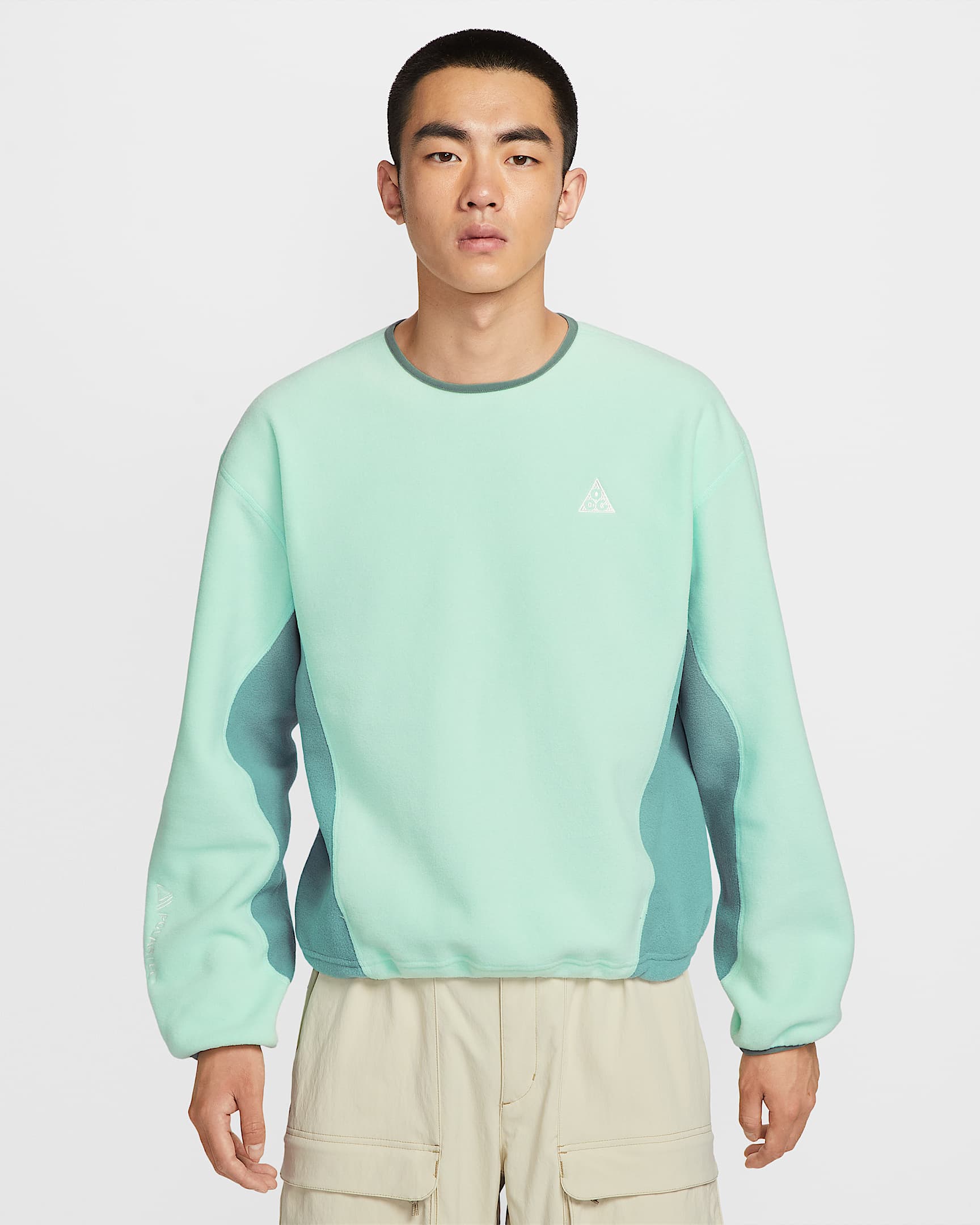 Nike ACG "Wolf Tree" 男子摇粒绒圆领上衣 - 泡沫薄荷绿/大炮灰/土绿/山峰白