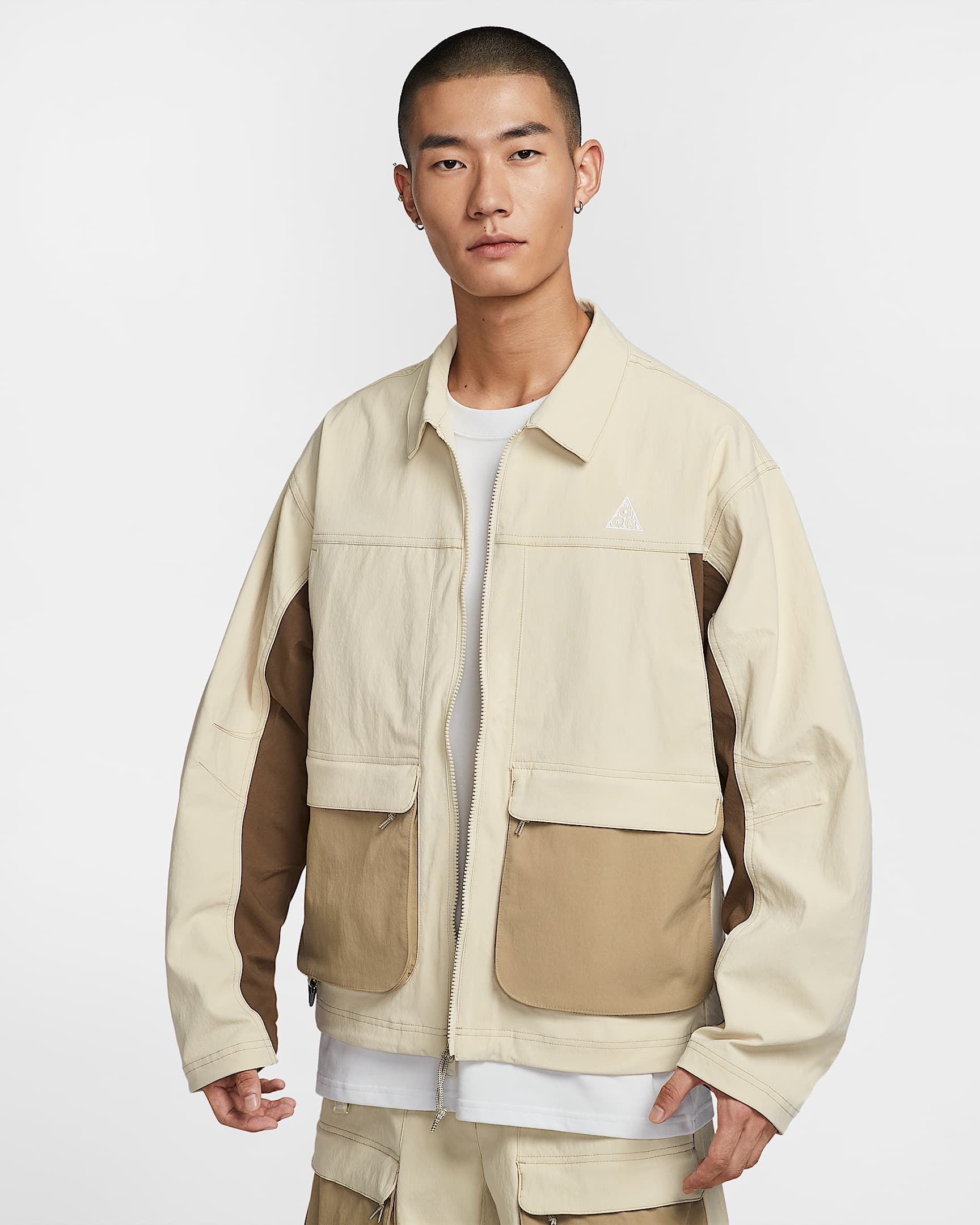 Nike ACG "Smith Summit" 男子防晒拒水夹克 - 浅卡其/杏茶色/苔木棕色/山峰白