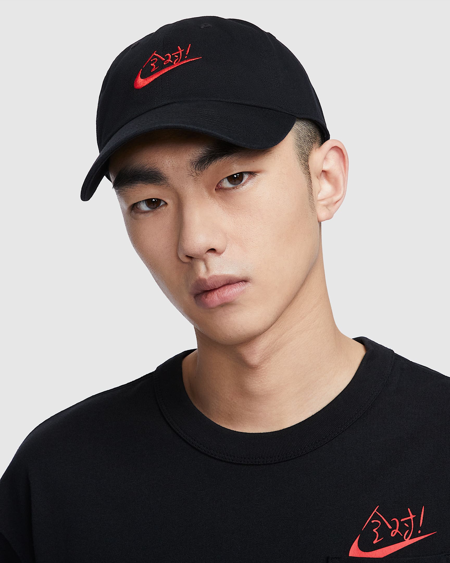 Nike Club 满分软顶运动帽 - 黑/浅深红