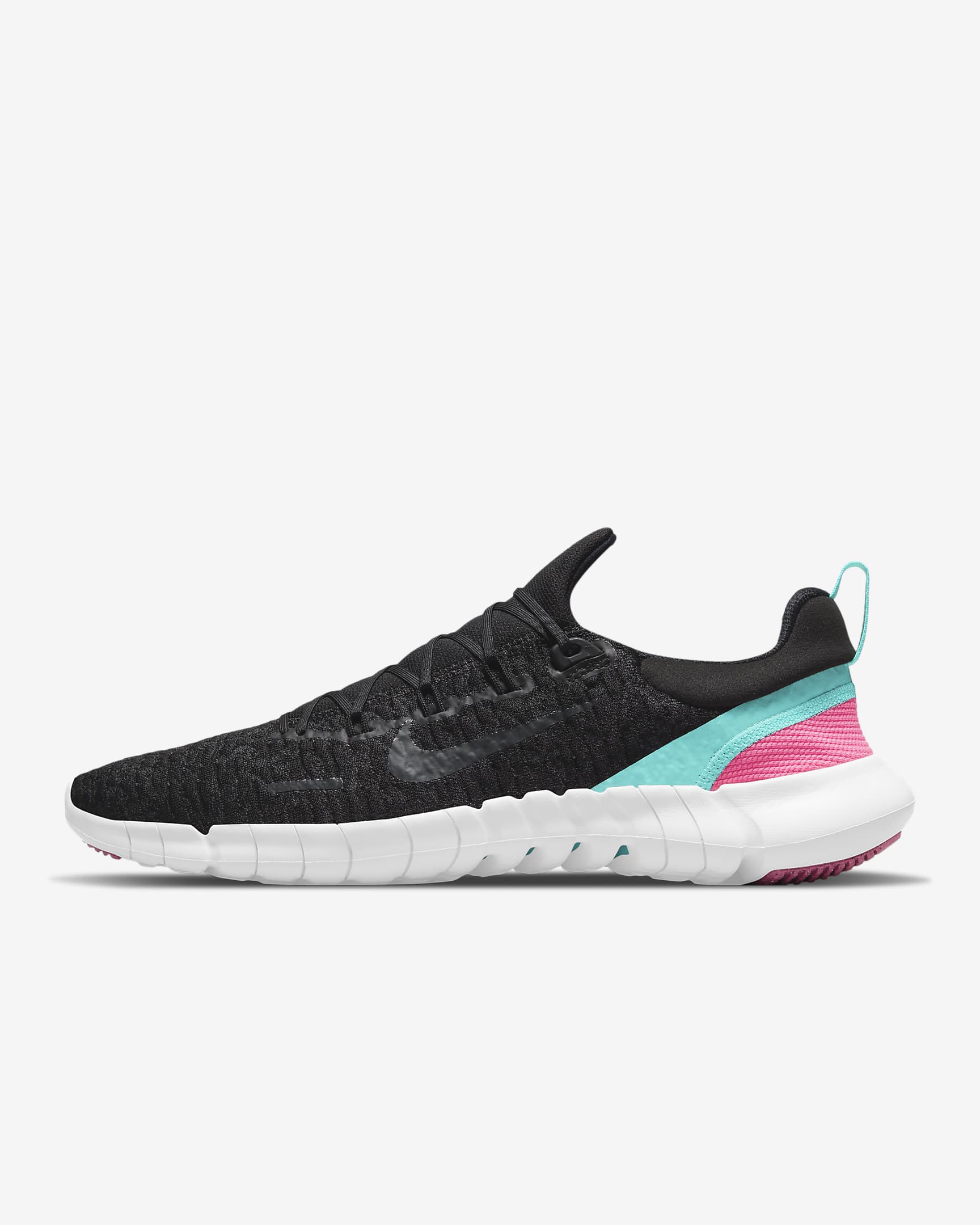 Nike Free Run 5.0 Next Nature 男子透气轻盈跑步鞋 - 黑/活力宝蓝/煤黑