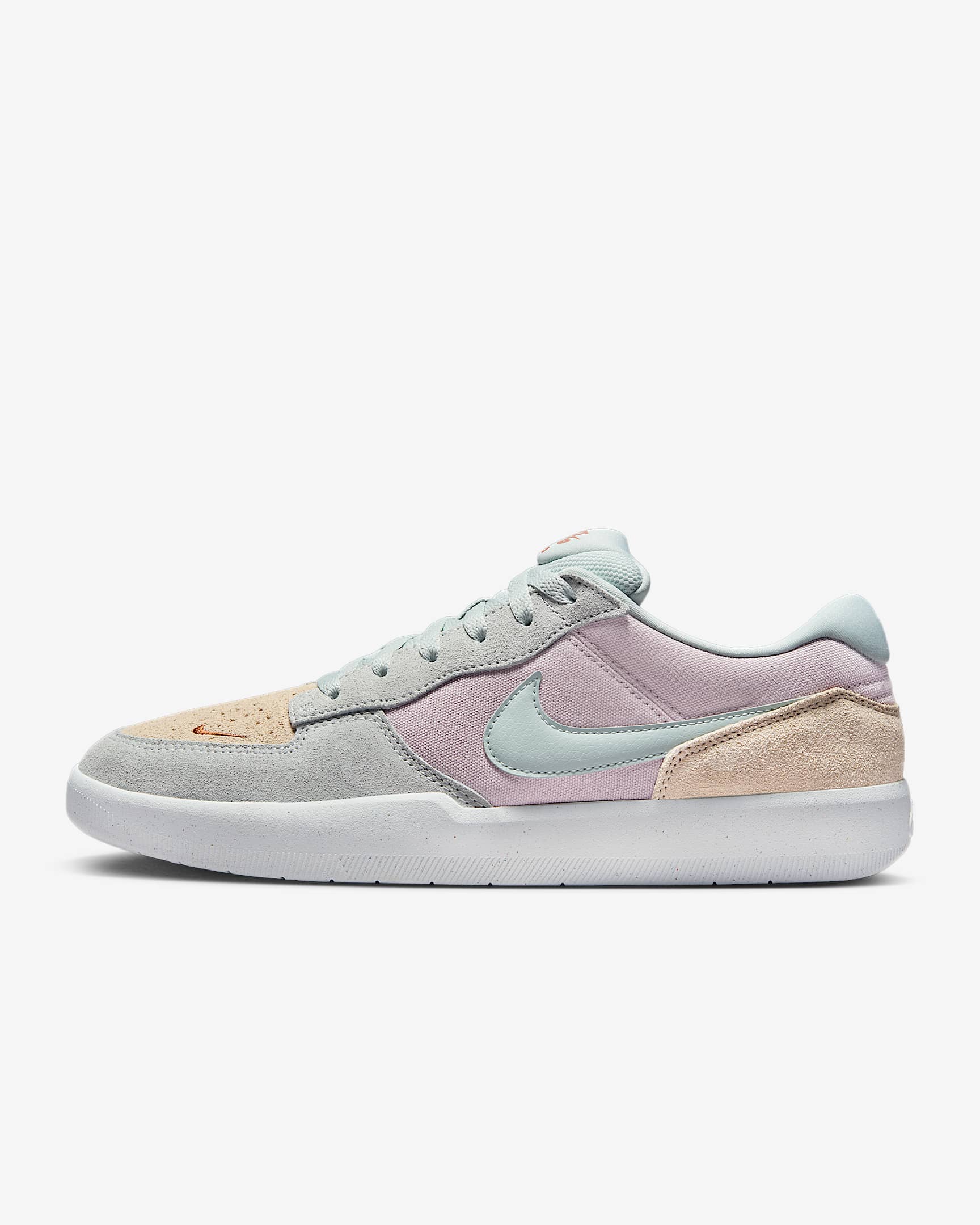 Nike SB Force 58 男/女滑板鞋 - 灰紫/沙堆白/山峰白/浅银