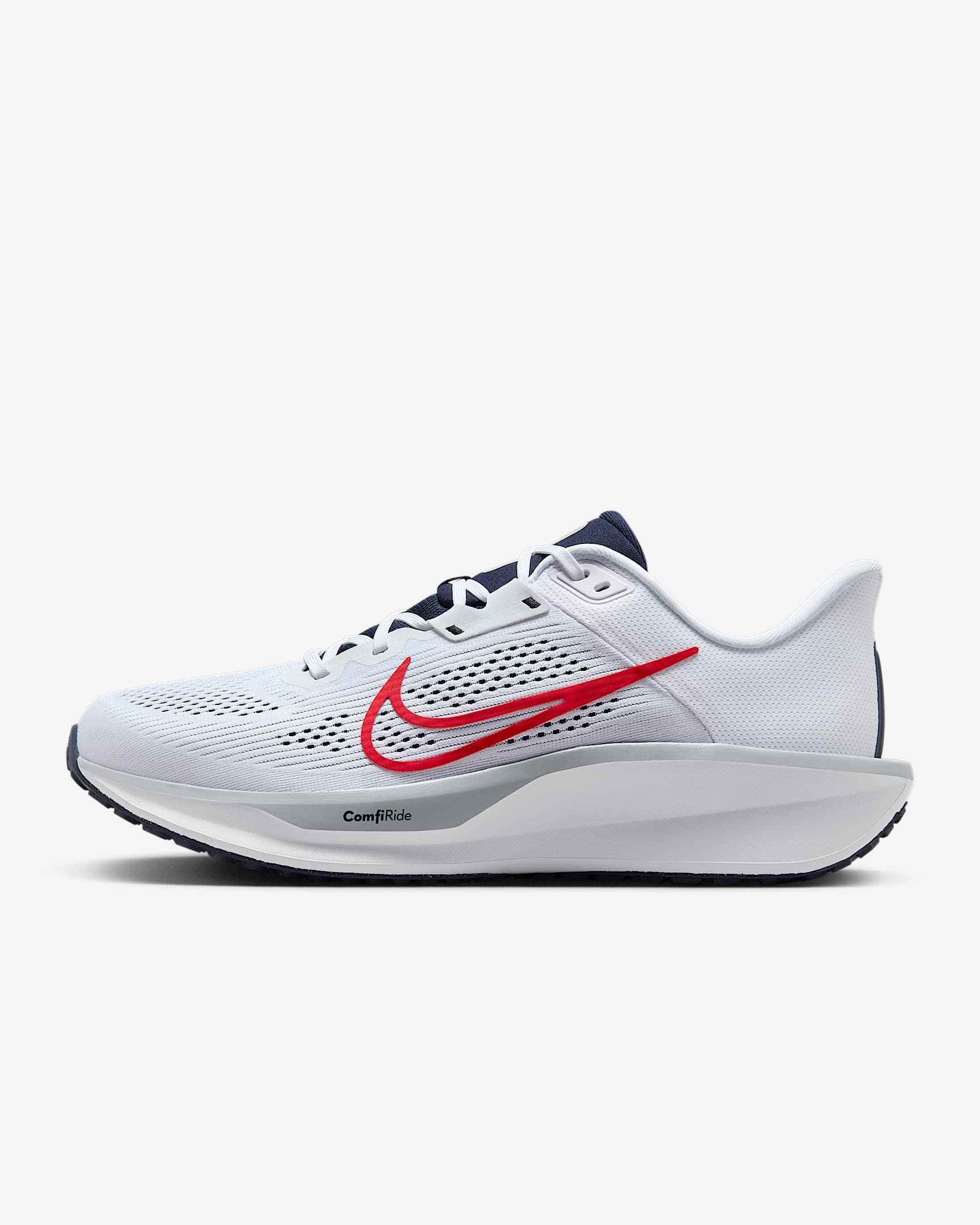 Nike Quest 6 男子公路跑步鞋 - 白色/黑曜石色/狼灰/大学红