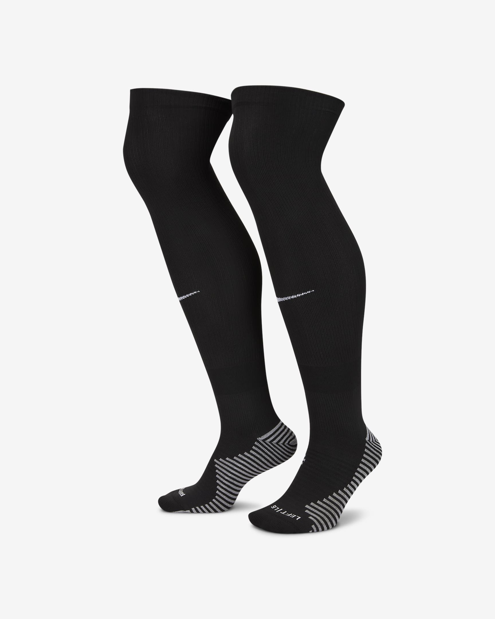 Nike Dri-FIT Strike 速干高筒足球袜(1 双) - 黑/白色