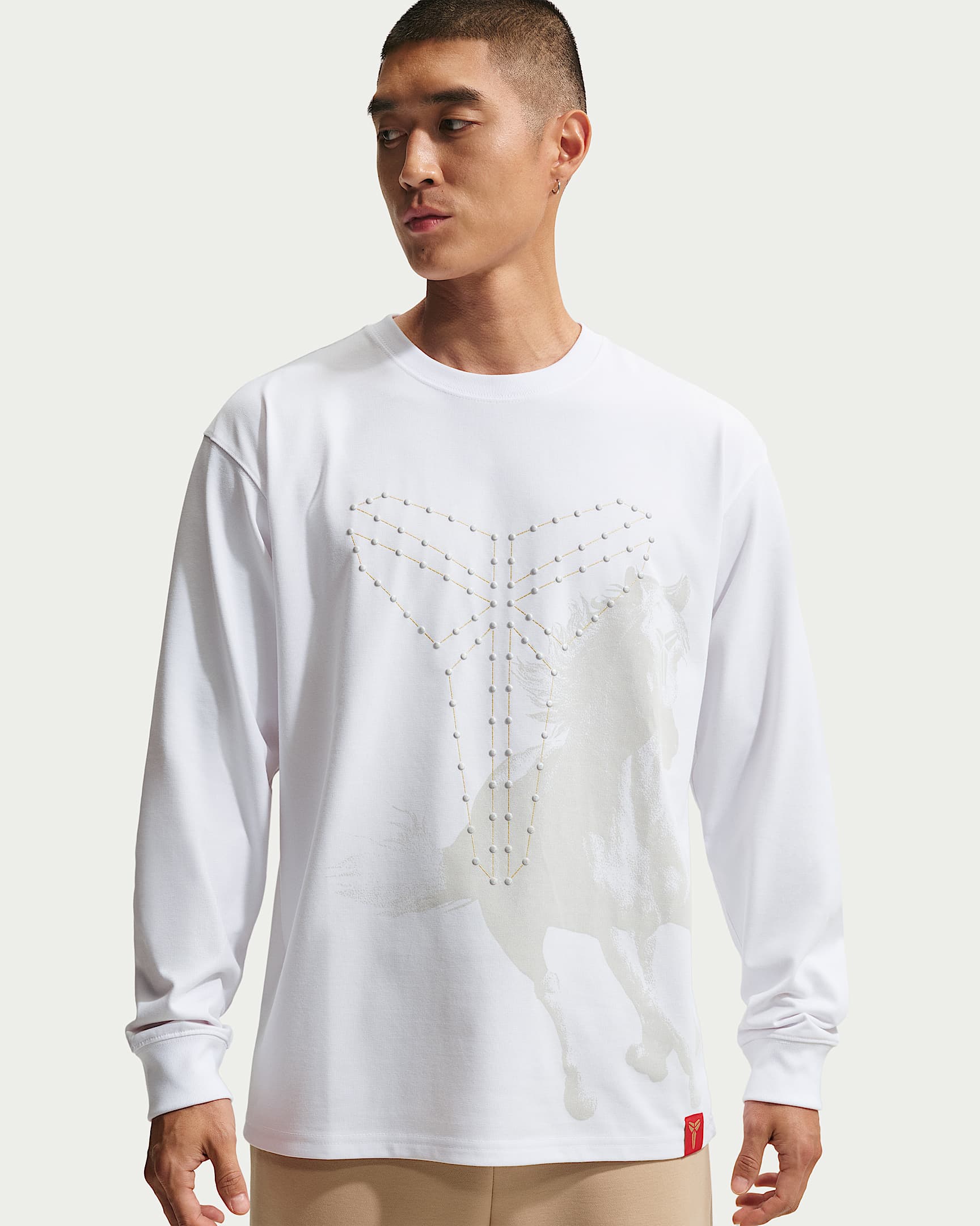 Kobe Dri-FIT 科比男子速干长袖篮球T恤 - 白色